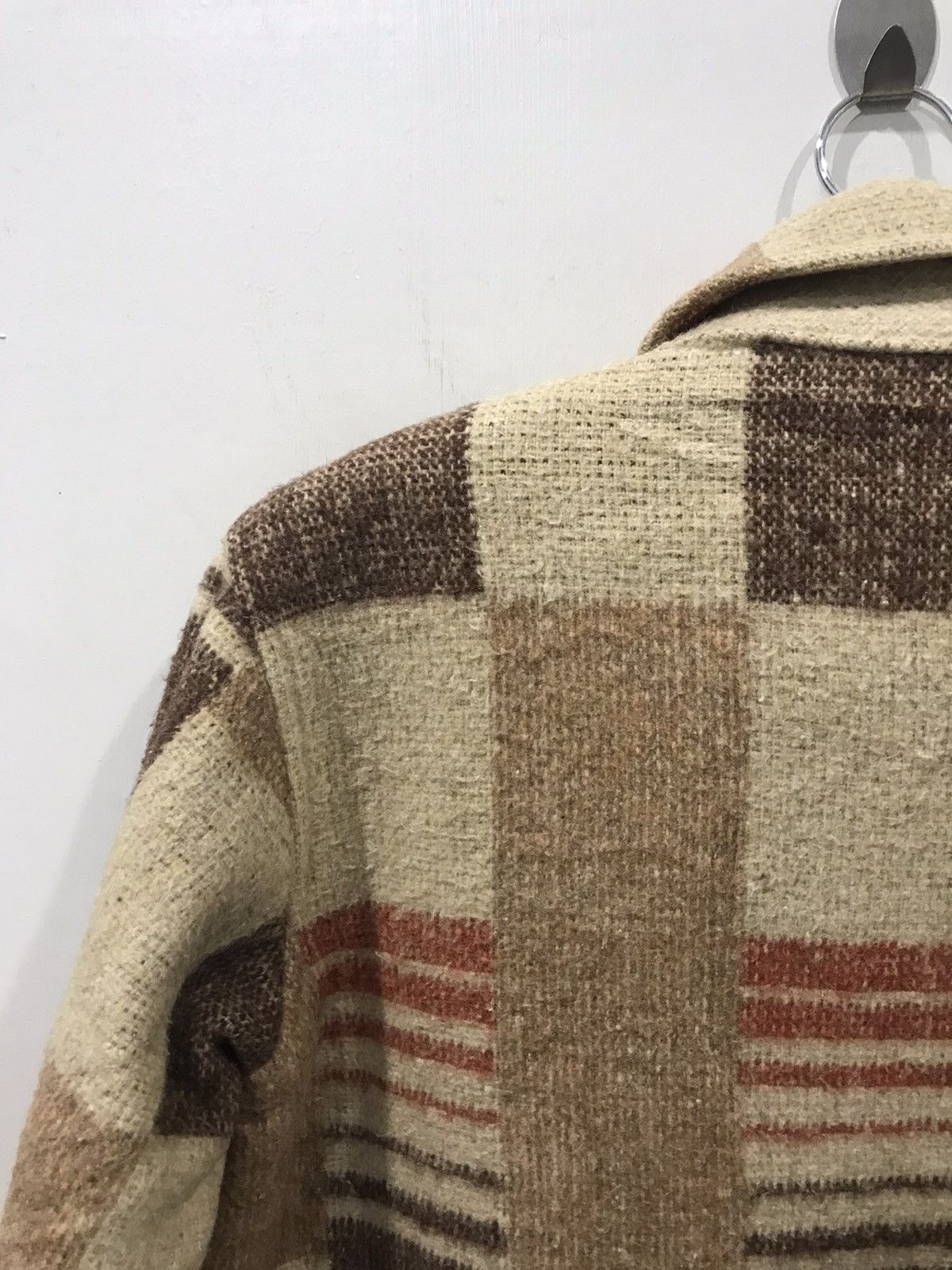Japanese Brand Vintage Artisanal Motive Geometric Plaid Sturdy Linen Jacket Size US M / EU 48-50 / 2 - 11 Thumbnail