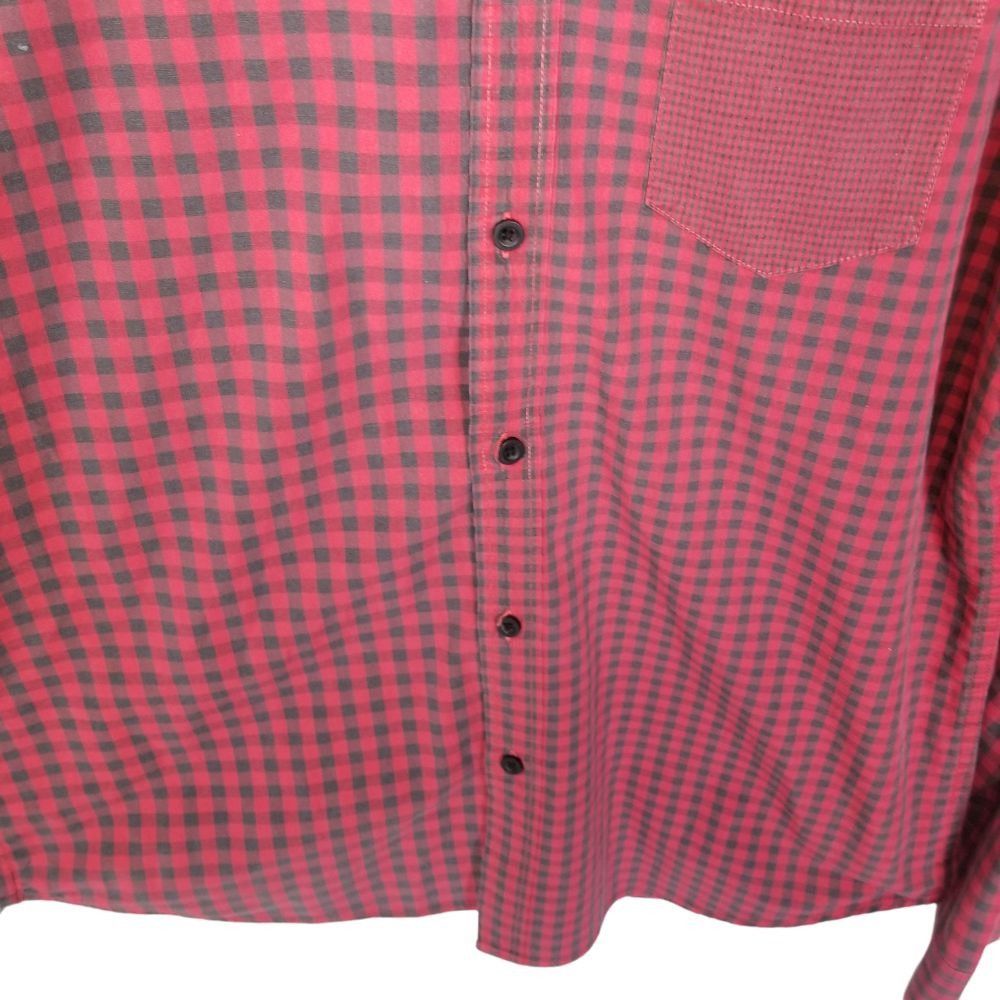 Desigual Desigual Mens XL Checkered Button Down Long Sleeve Shirt Size US XL / EU 56 / 4 - 3 Thumbnail