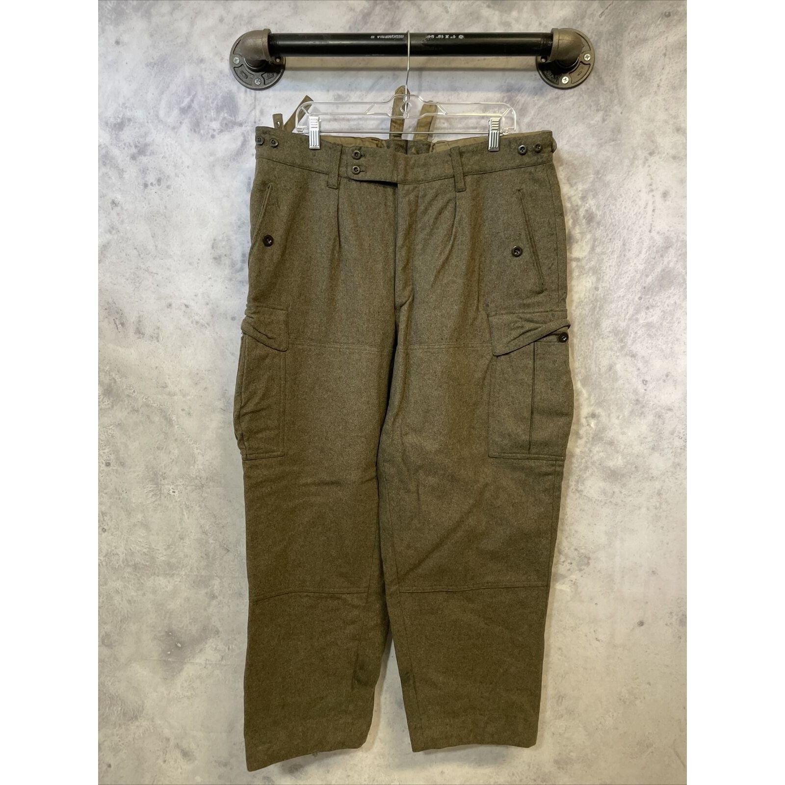 Vintage Vintage Niemann & Co Green Wool Army Military Pants | Grailed