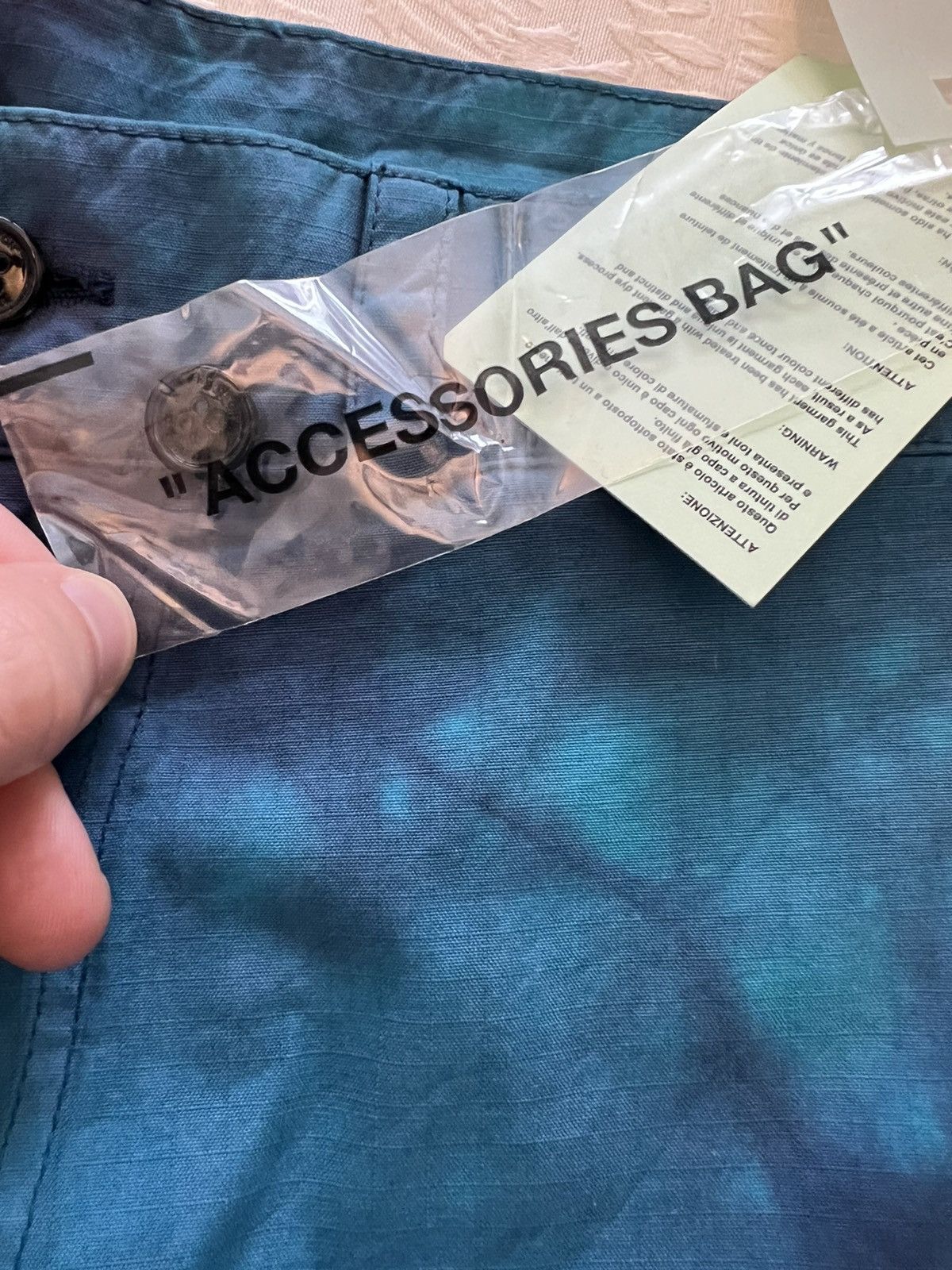 Off-White c/o VIRGIL ABLOH Ripstop Cargo Pant Petrol Blue Size US 34 / EU 50 - 16 Thumbnail