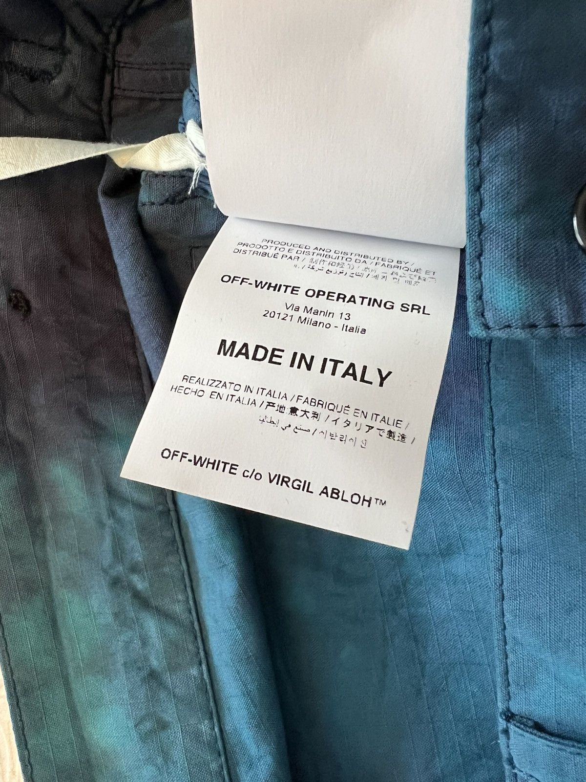 Off-White c/o VIRGIL ABLOH Ripstop Cargo Pant Petrol Blue Size US 34 / EU 50 - 21 Thumbnail
