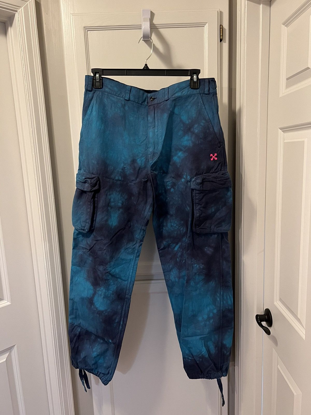 Off-White c/o VIRGIL ABLOH Ripstop Cargo Pant Petrol Blue Size US 34 / EU 50 - 1 Thumbnail