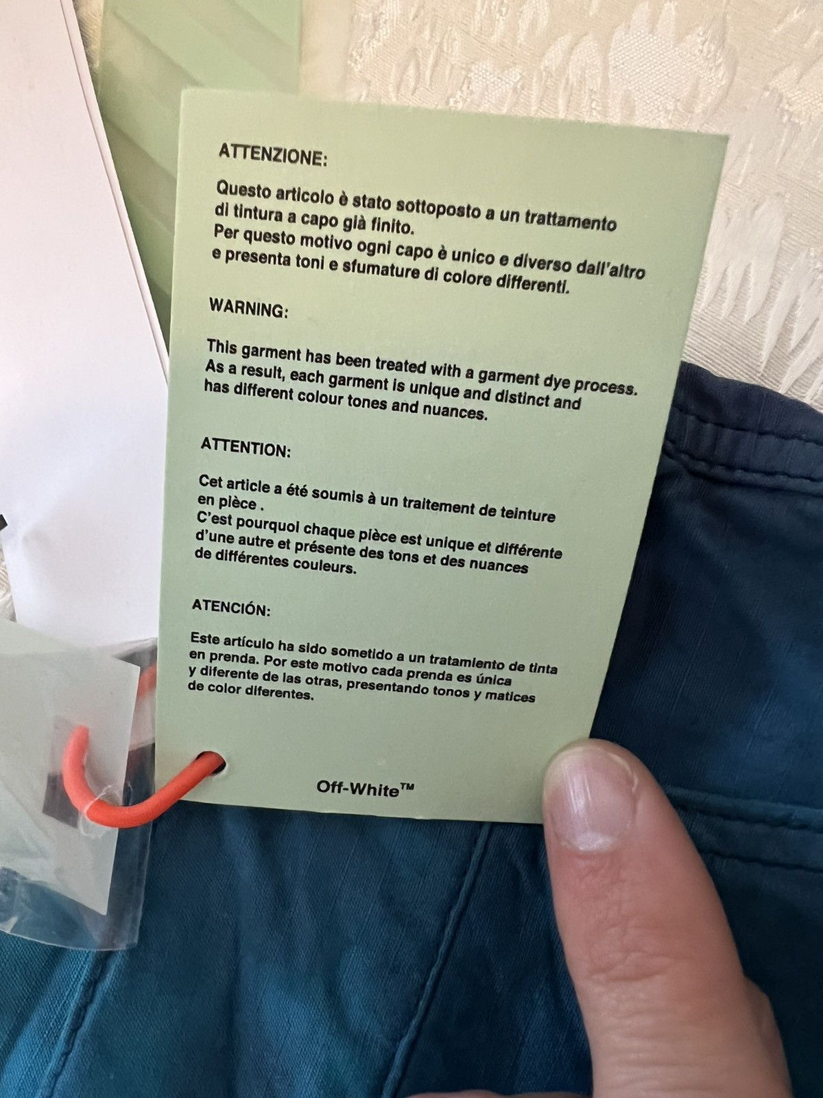 Off-White c/o VIRGIL ABLOH Ripstop Cargo Pant Petrol Blue Size US 34 / EU 50 - 17 Thumbnail