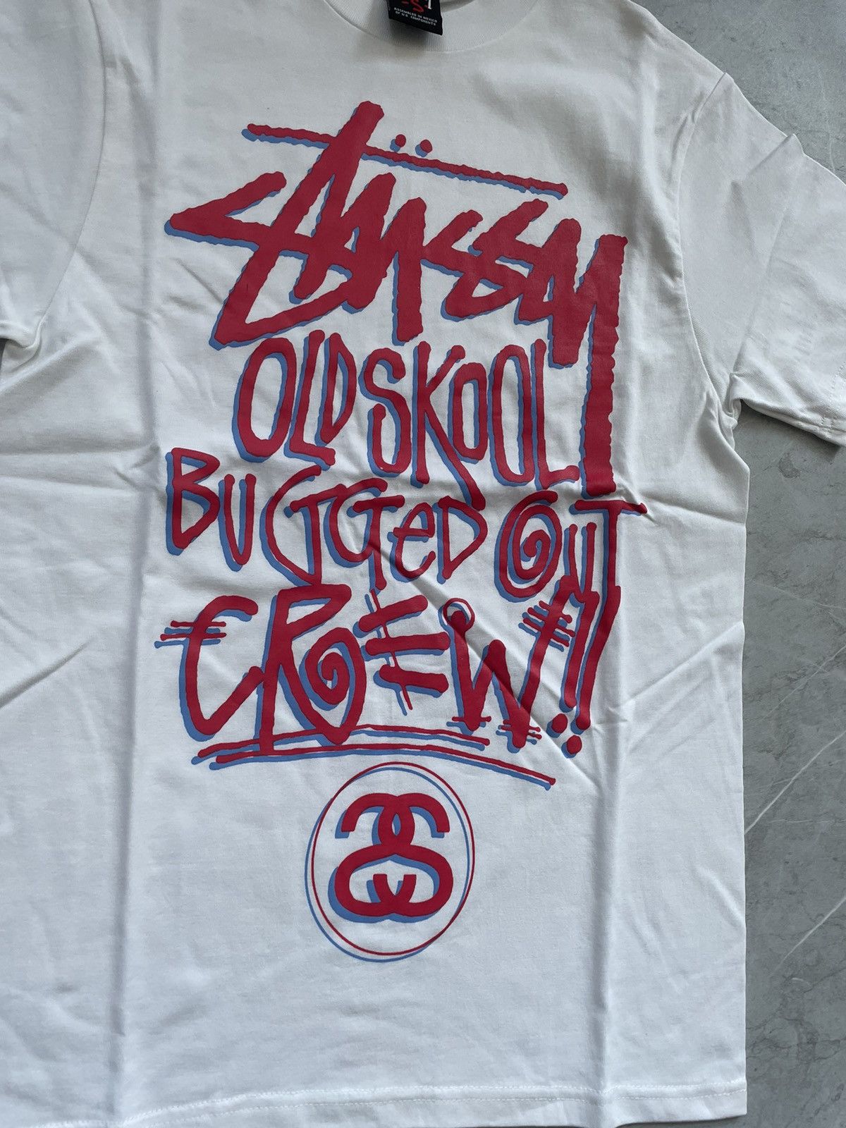 Stussy UNWORN* Stussy Old skool bugged out crew tee Size US S / EU 44-46 / 1 - 2 Thumbnail
