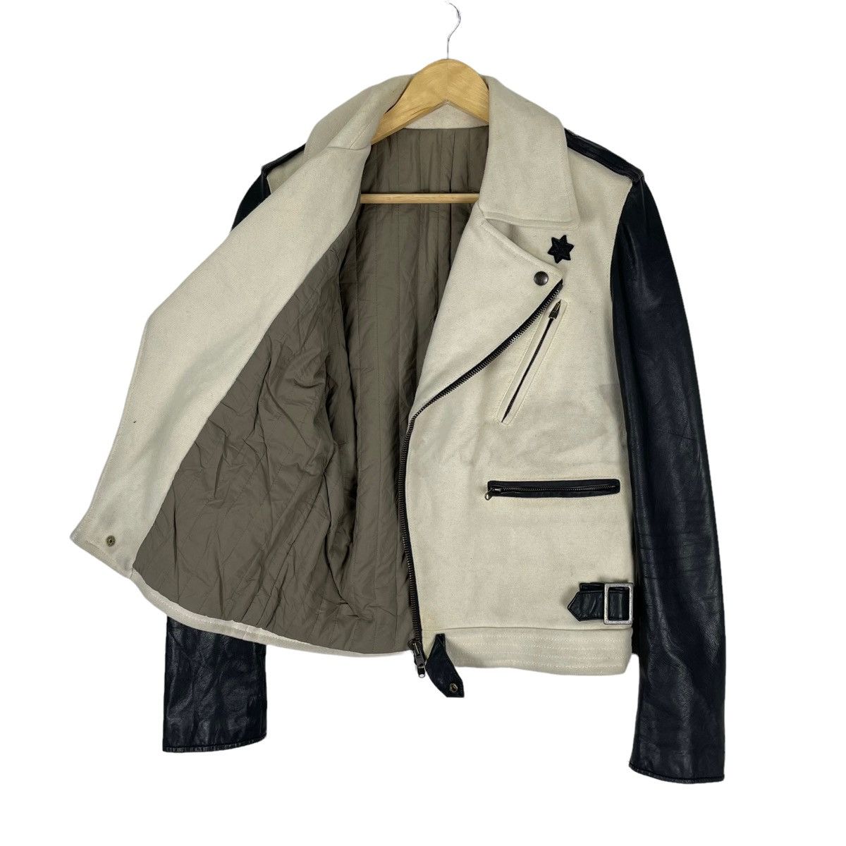 Other 🔥RICO BIKERS WOOL SLEEVE LEATHER JACKET Size US M / EU 48-50 / 2 - 7 Thumbnail