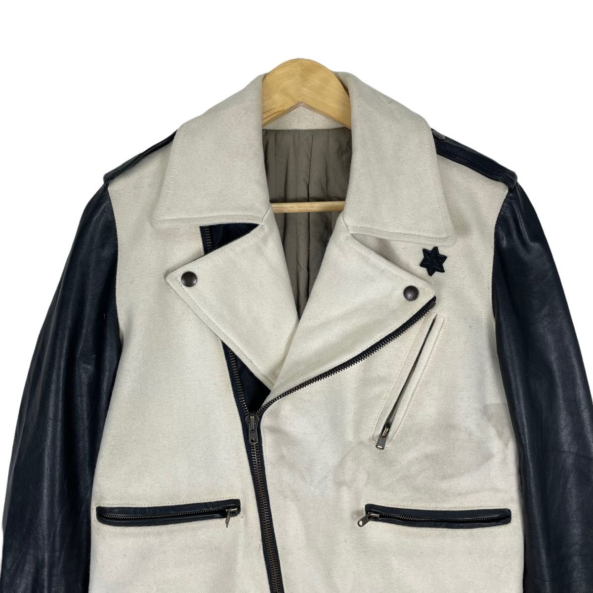 Other 🔥RICO BIKERS WOOL SLEEVE LEATHER JACKET Size US M / EU 48-50 / 2 - 2 Thumbnail