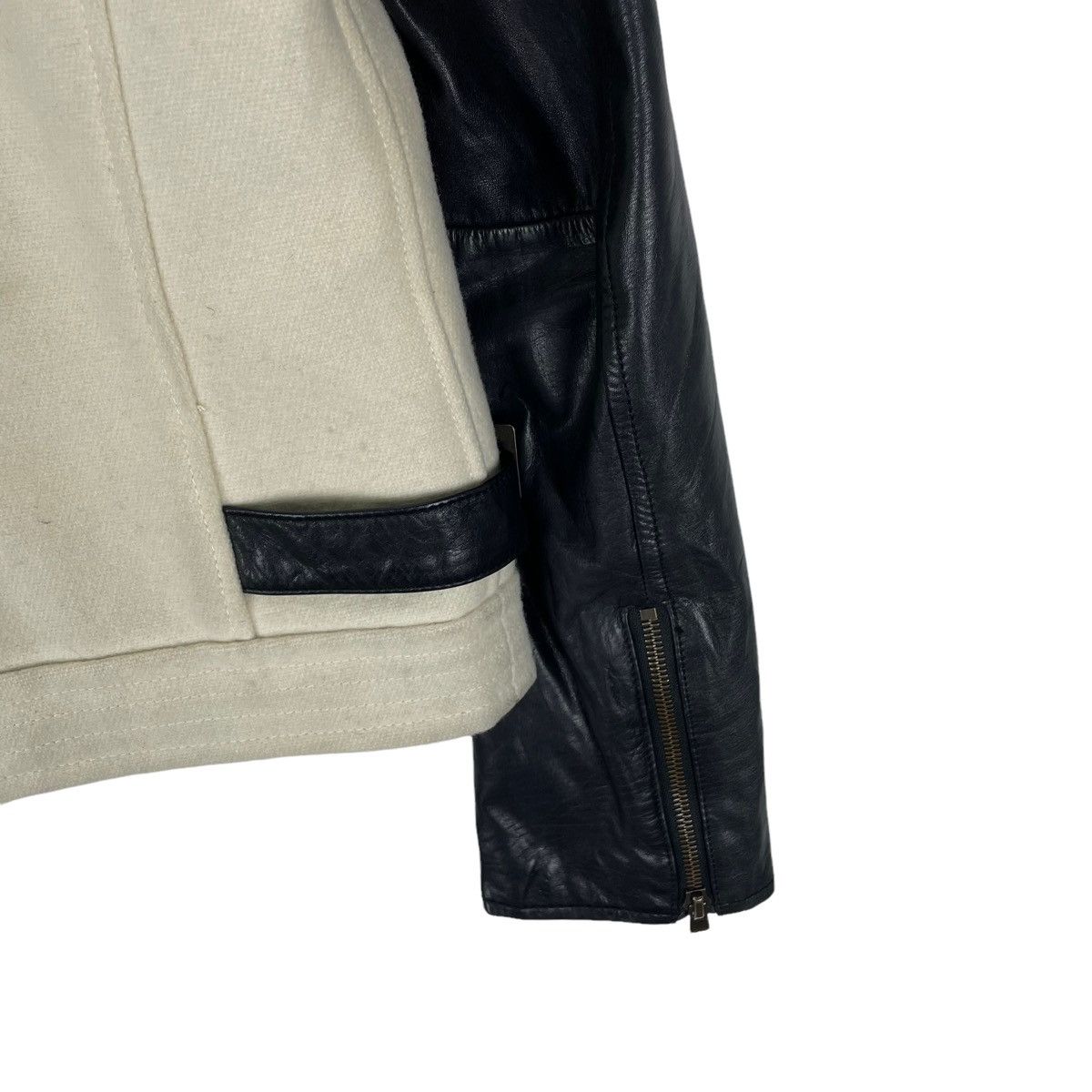 Other 🔥RICO BIKERS WOOL SLEEVE LEATHER JACKET Size US M / EU 48-50 / 2 - 6 Thumbnail