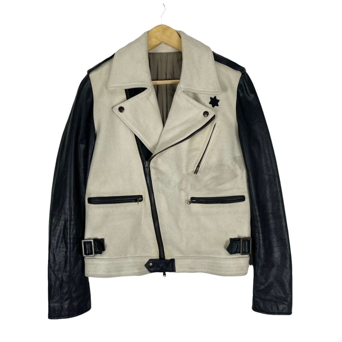 Other 🔥RICO BIKERS WOOL SLEEVE LEATHER JACKET Size US M / EU 48-50 / 2 - 1 Thumbnail