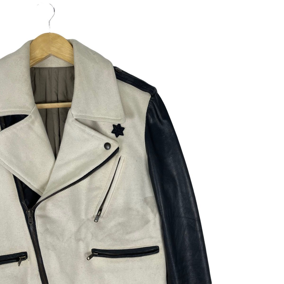 Other 🔥RICO BIKERS WOOL SLEEVE LEATHER JACKET Size US M / EU 48-50 / 2 - 3 Thumbnail