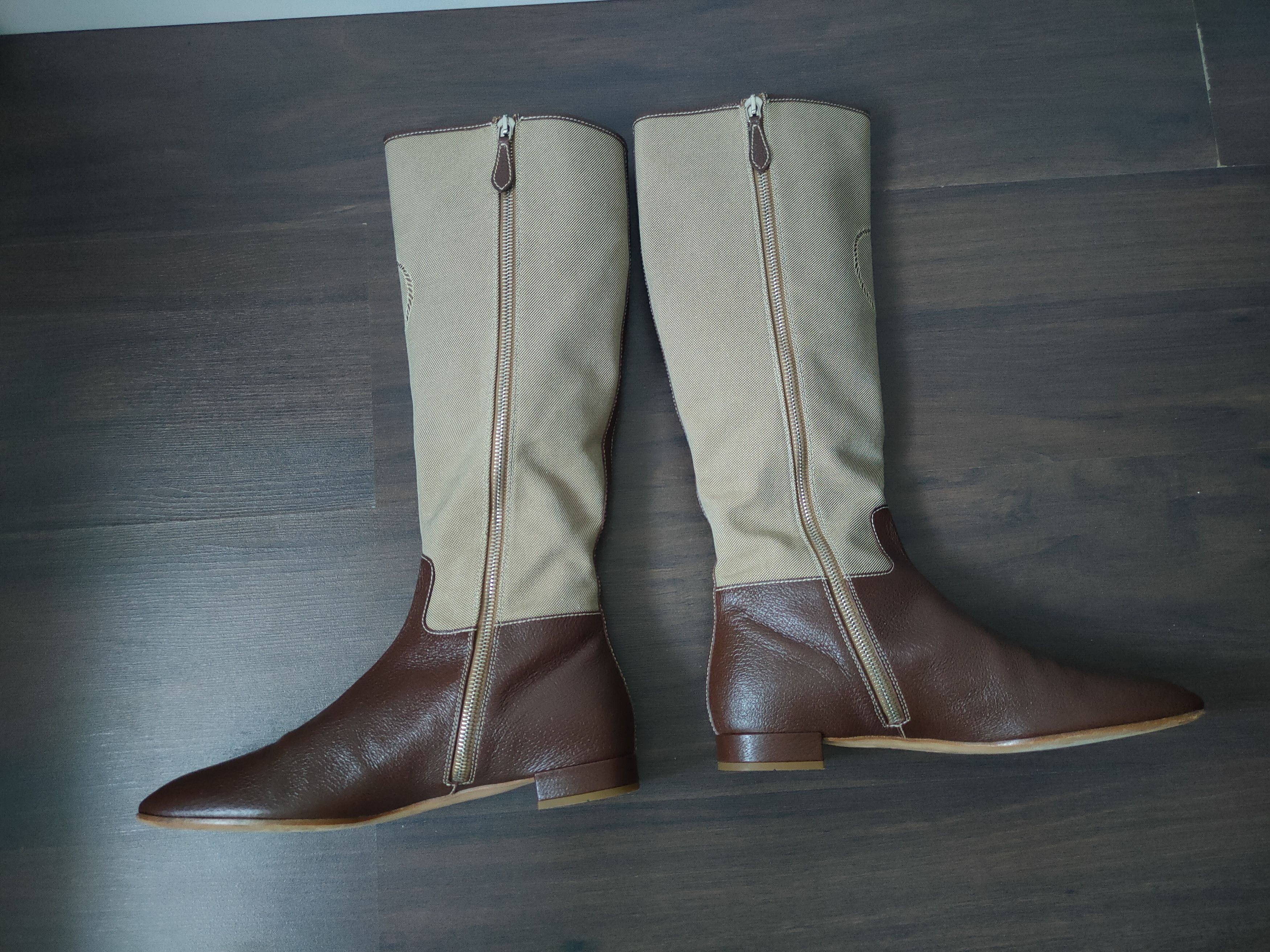 Prada × Vintage Vintage 90s Women's Prada Leather Riding Boots Brown EU 40 Size US 7 / IT 37 - 13 Thumbnail