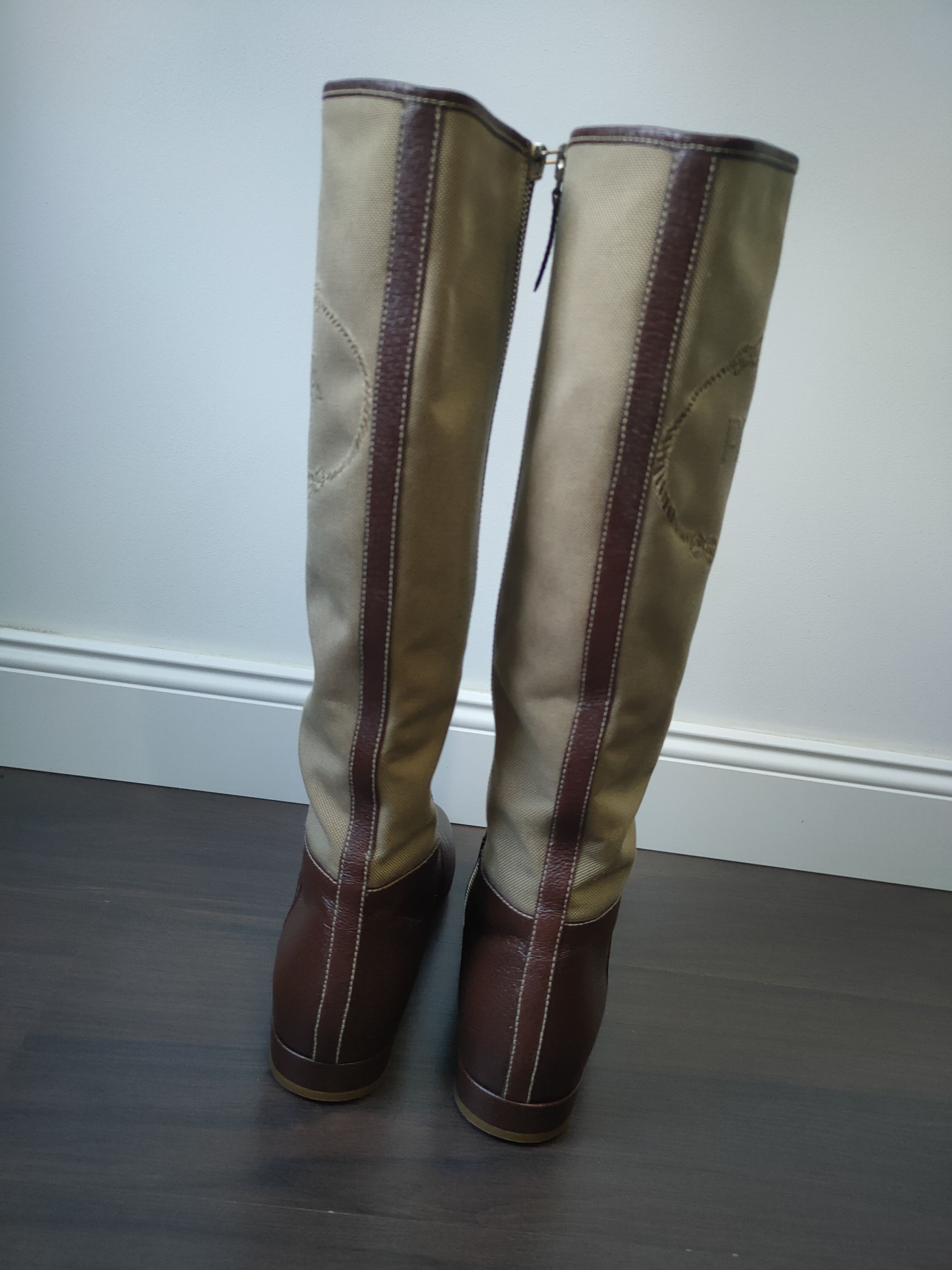 Prada × Vintage Vintage 90s Women's Prada Leather Riding Boots Brown EU 40 Size US 7 / IT 37 - 7 Thumbnail