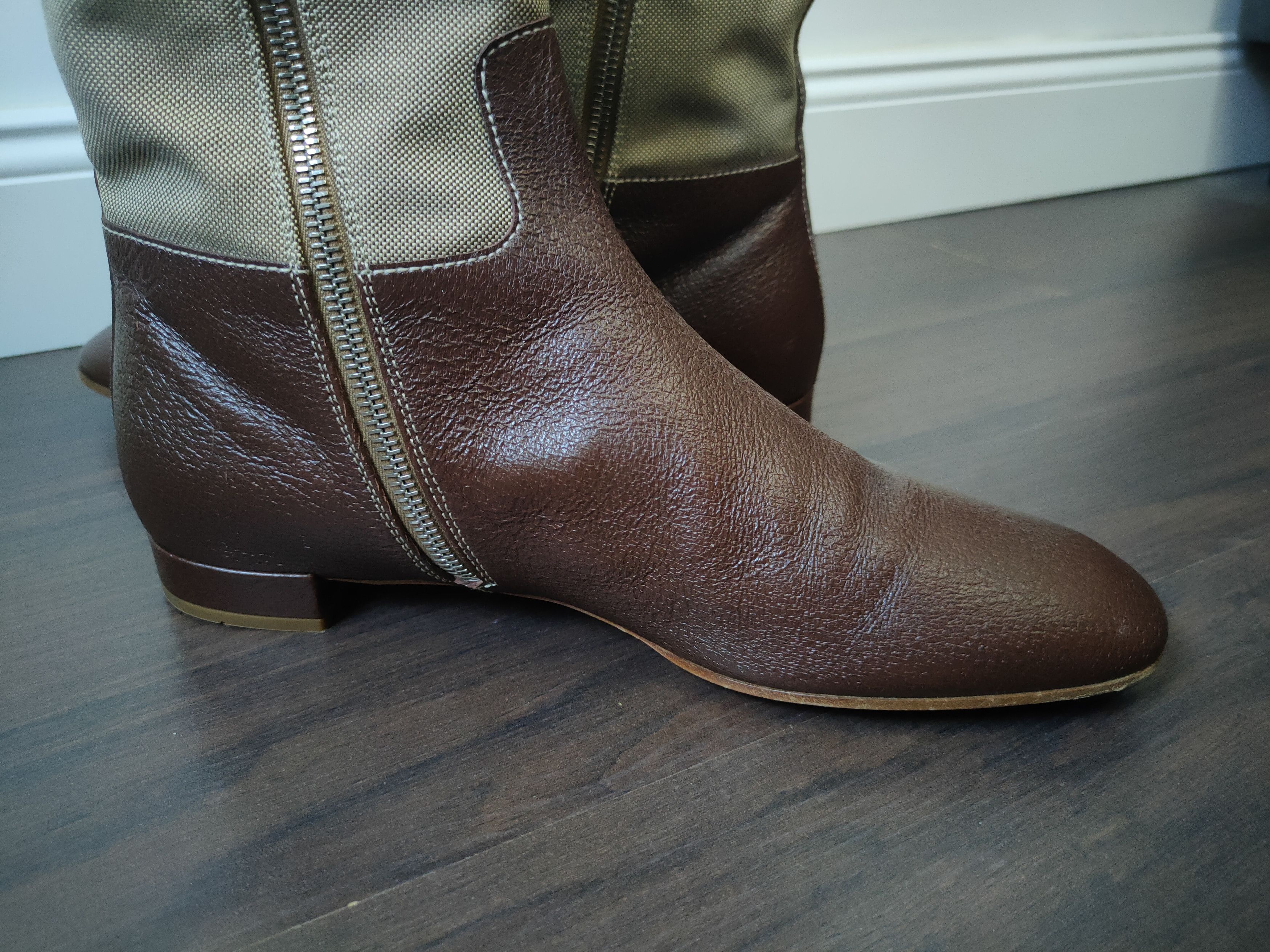 Prada × Vintage Vintage 90s Women's Prada Leather Riding Boots Brown EU 40 Size US 7 / IT 37 - 11 Thumbnail