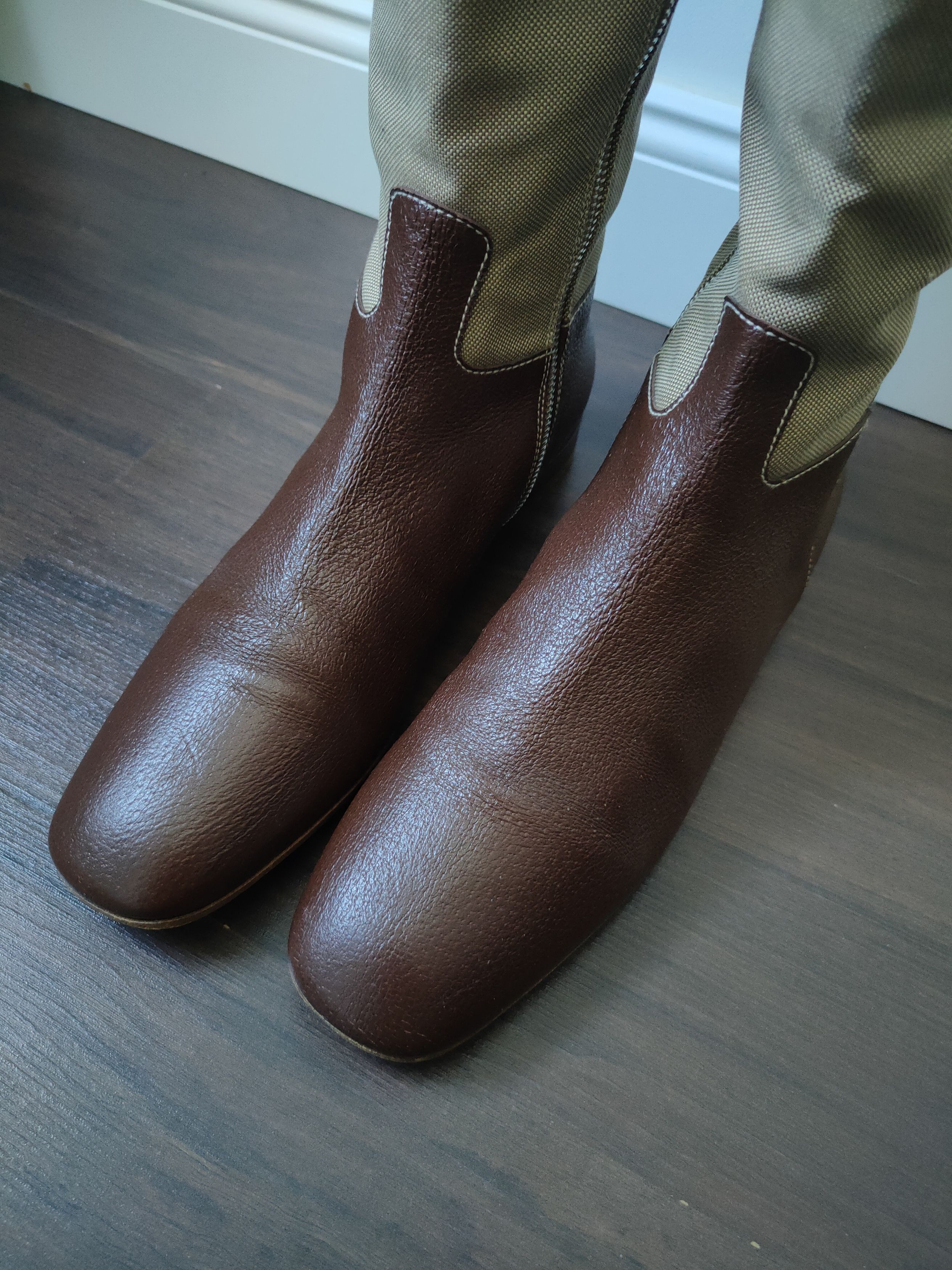 Prada × Vintage Vintage 90s Women's Prada Leather Riding Boots Brown EU 40 Size US 7 / IT 37 - 4 Thumbnail