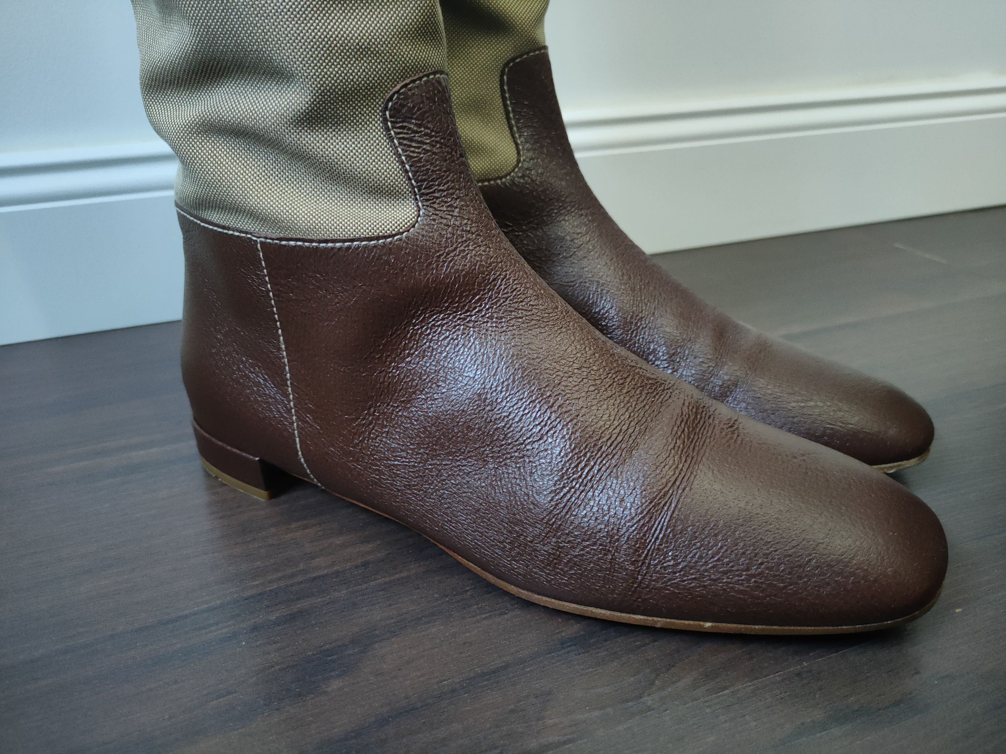 Prada × Vintage Vintage 90s Women's Prada Leather Riding Boots Brown EU 40 Size US 7 / IT 37 - 8 Thumbnail