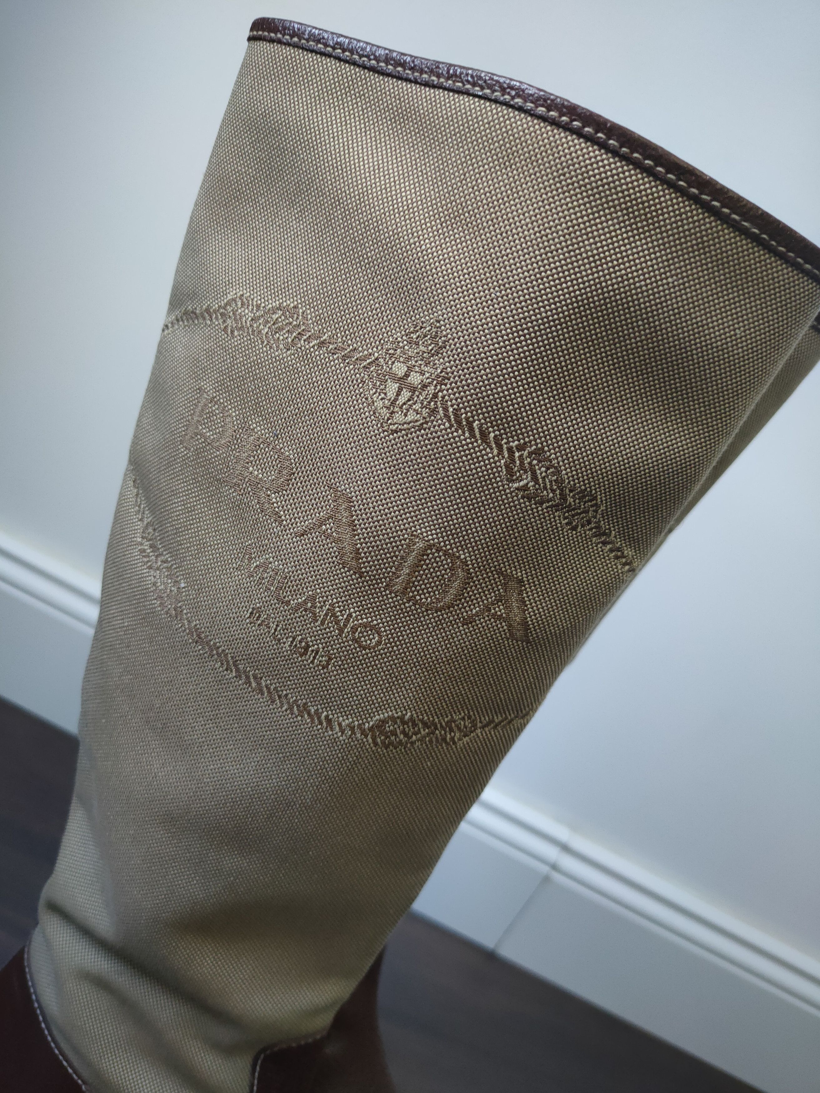 Prada × Vintage Vintage 90s Women's Prada Leather Riding Boots Brown EU 40 Size US 7 / IT 37 - 21 Thumbnail