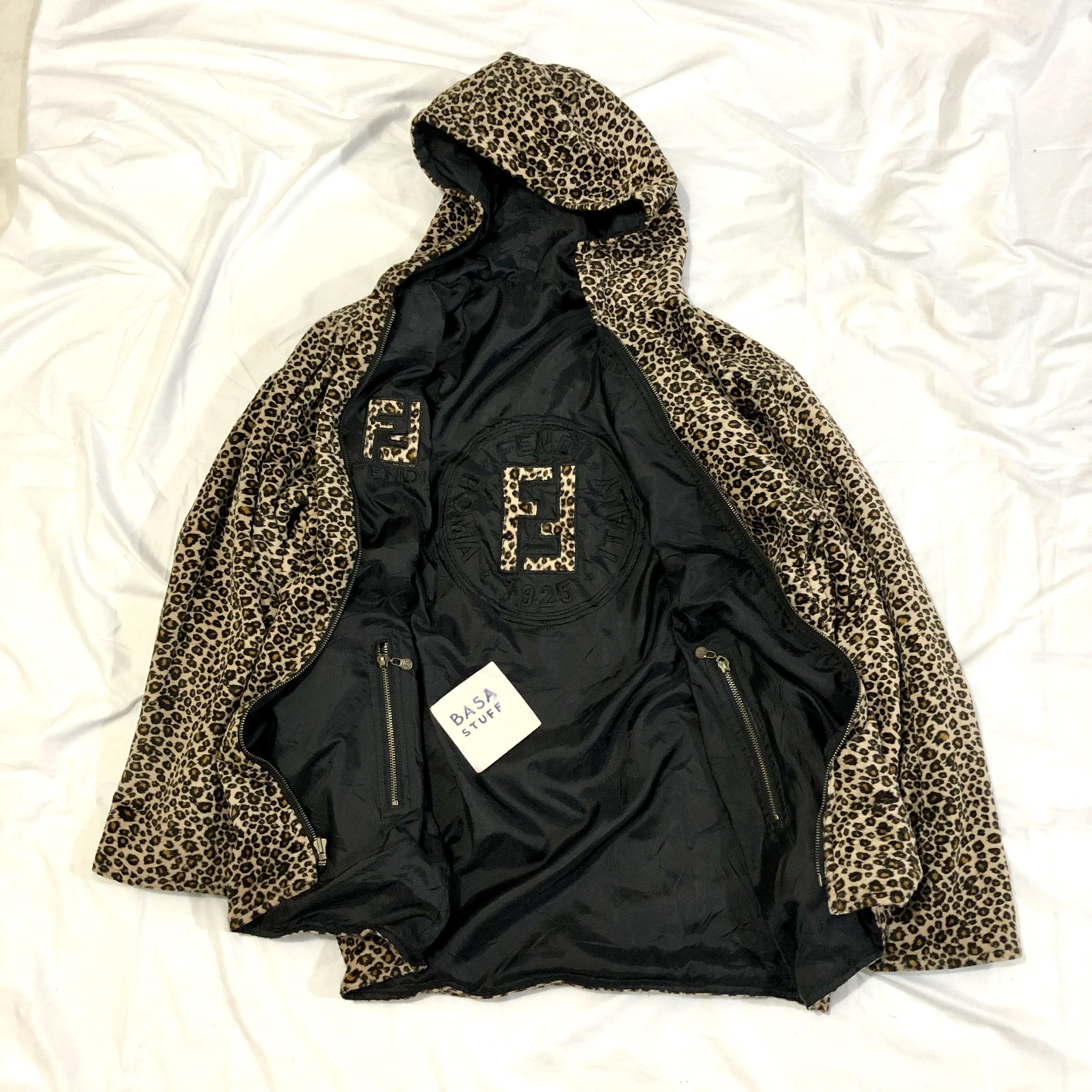 Designer × Fendi × Luxury Fendi Leopard Reversible Jacket Designer × Fendi × Luxury Fendi Leopard Reversible Jacket