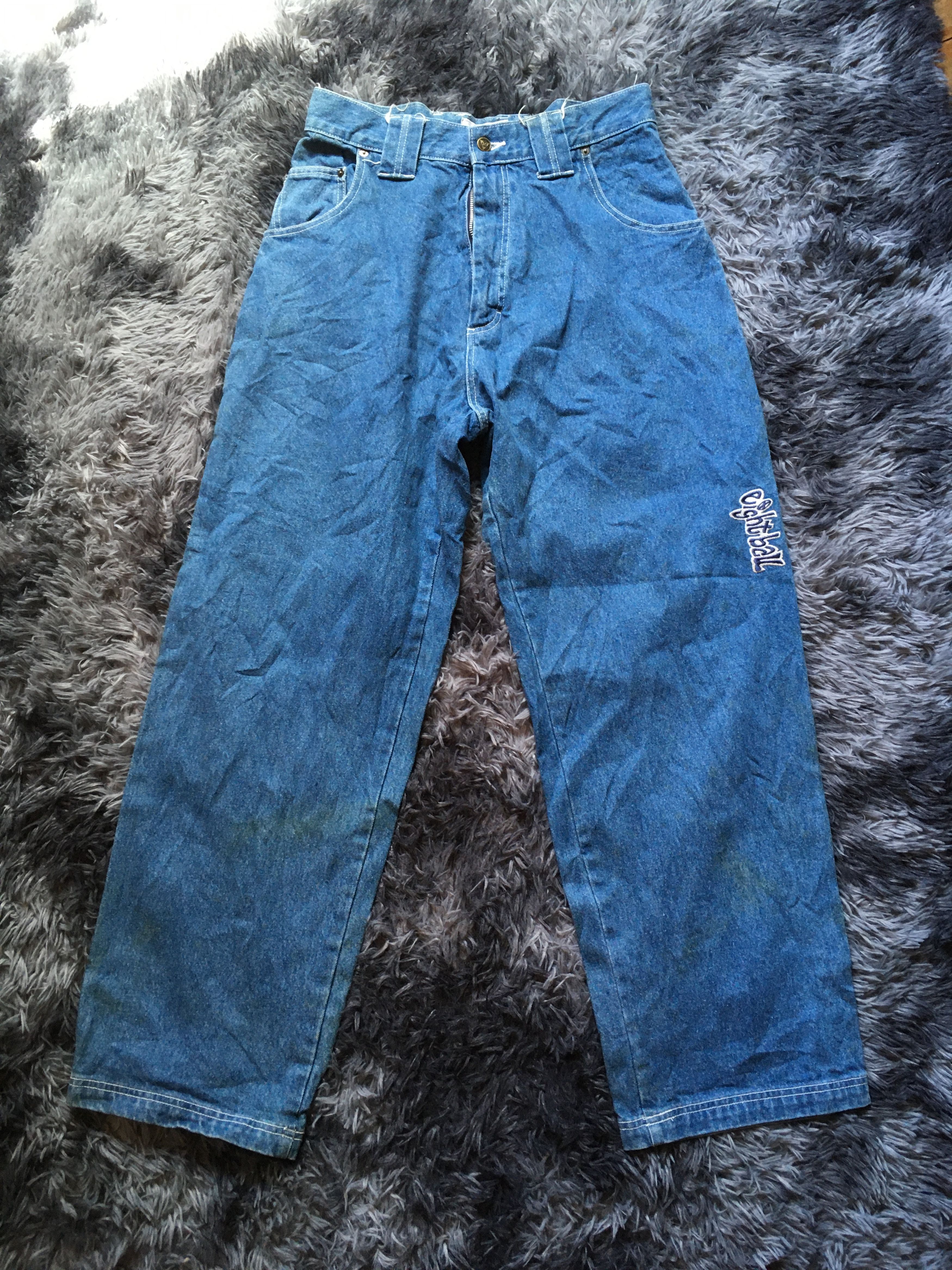 Vintage Vintage 90s eight ball skateboard baggy jeans Size US 30 / EU 46 - 1 Thumbnail