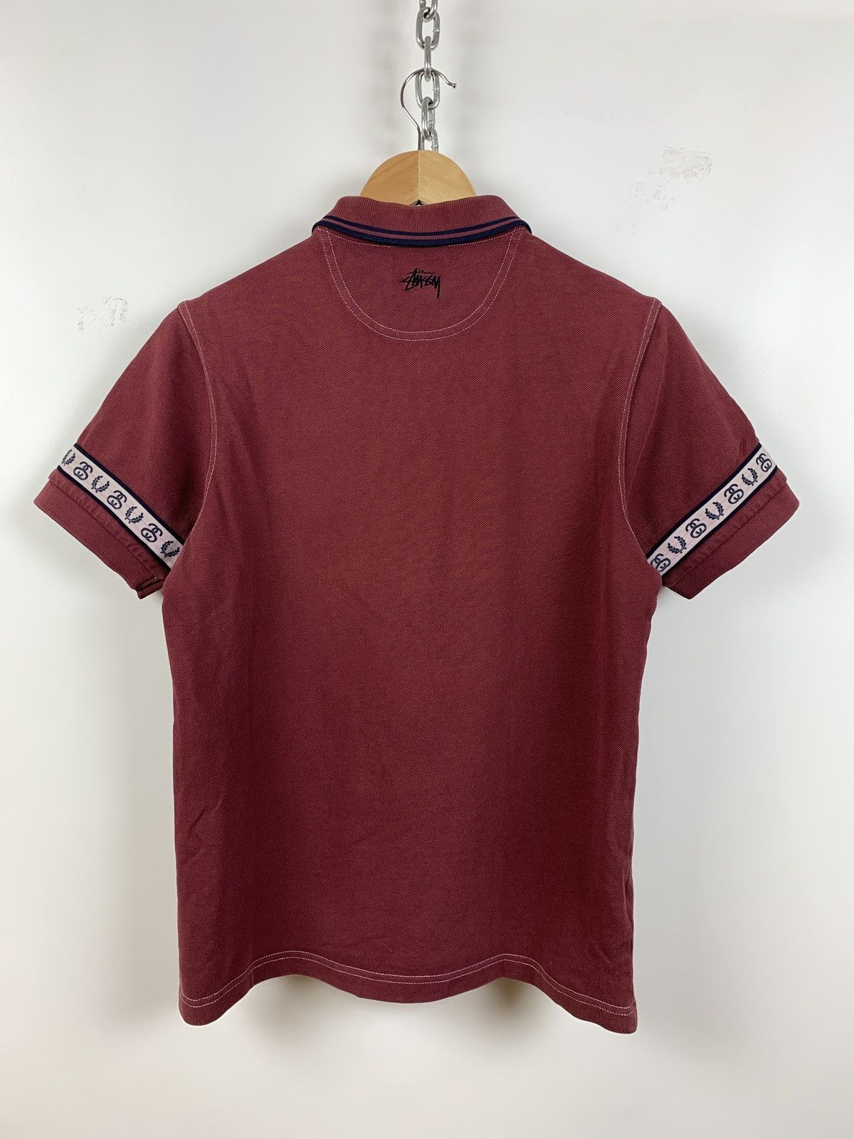 Fred Perry Vintage Fred Perry x Stussy Burgundy Polo T-Shirt Size US S / EU 44-46 / 1 - 8 Thumbnail