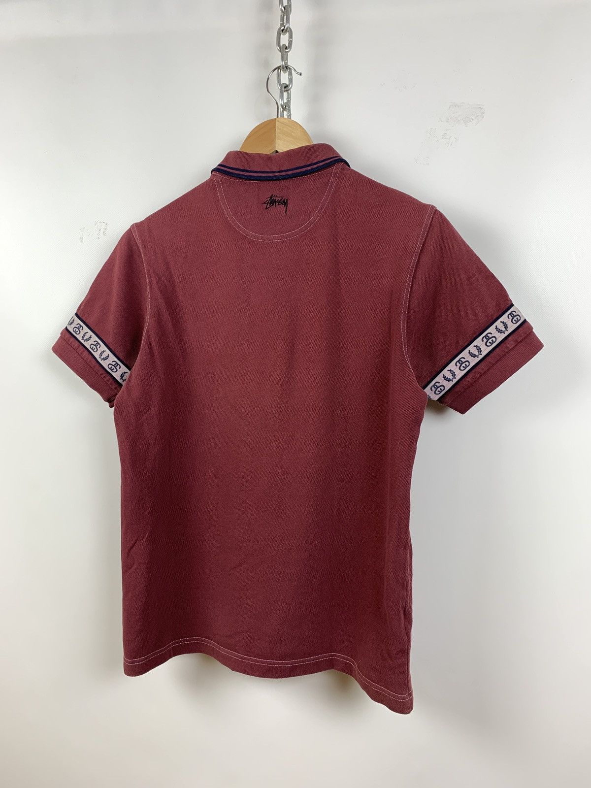 Fred Perry Vintage Fred Perry x Stussy Burgundy Polo T-Shirt Size US S / EU 44-46 / 1 - 10 Thumbnail
