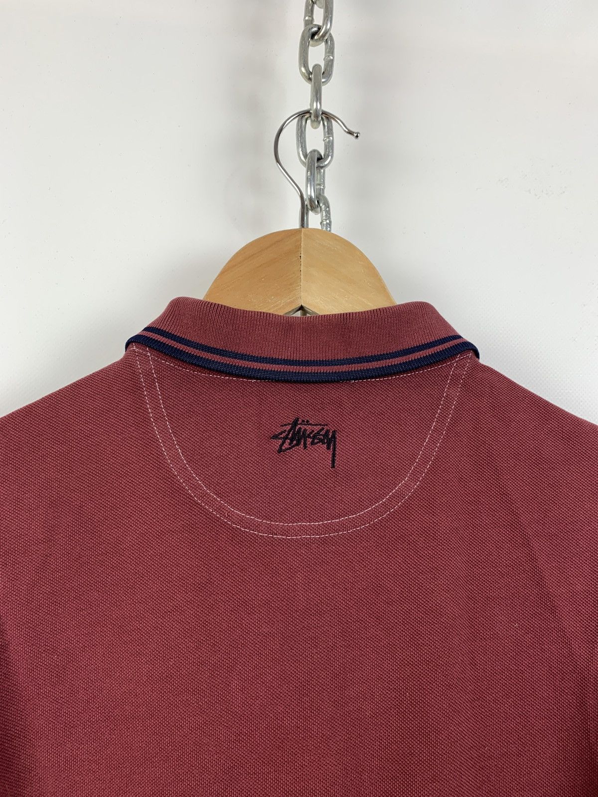 Fred Perry Vintage Fred Perry x Stussy Burgundy Polo T-Shirt Size US S / EU 44-46 / 1 - 11 Thumbnail