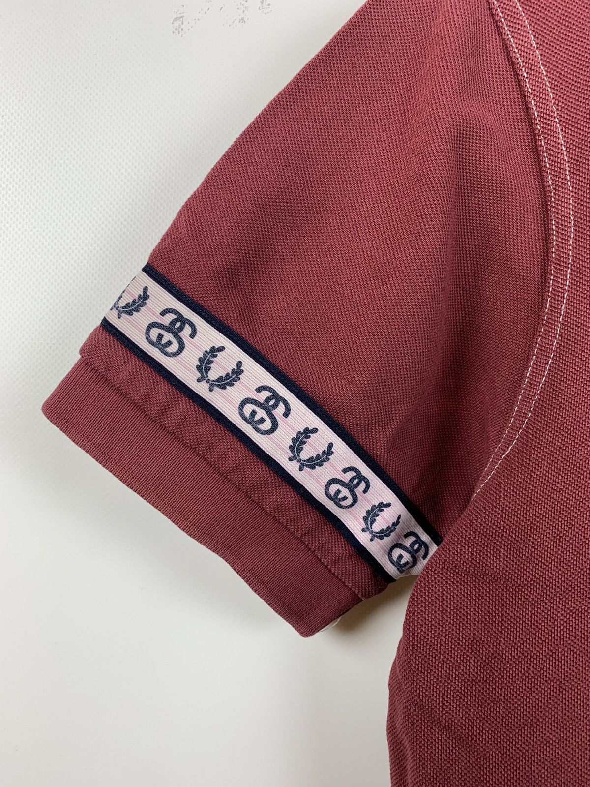 Fred Perry Vintage Fred Perry x Stussy Burgundy Polo T-Shirt Size US S / EU 44-46 / 1 - 6 Thumbnail