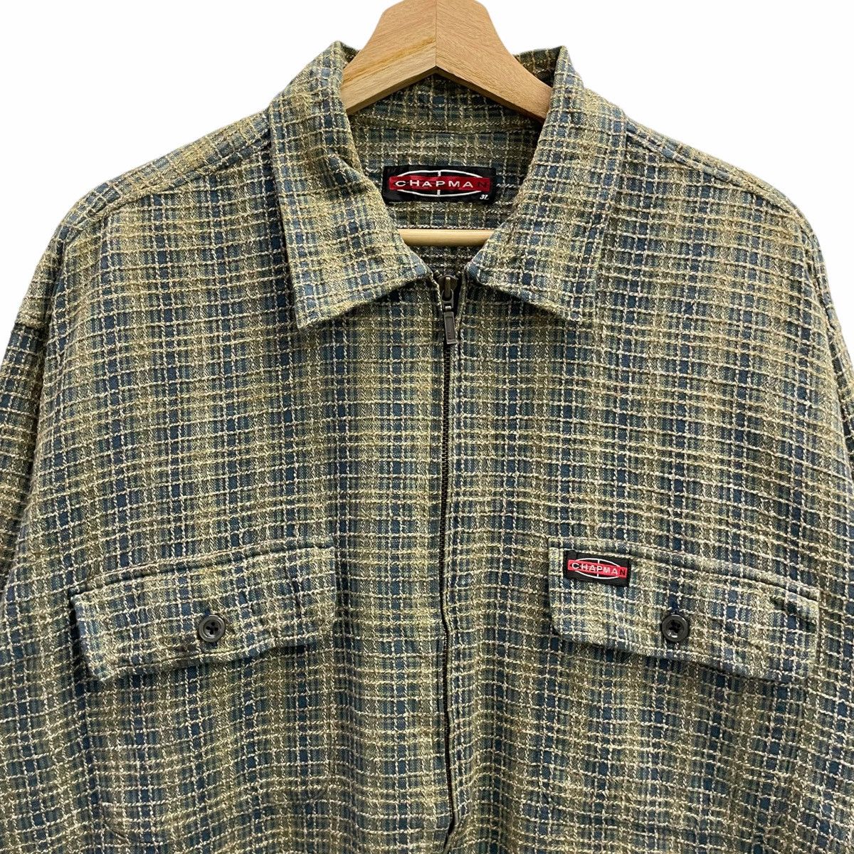 Vintage 💥90s CHAPMAN FULLZIP TARTAN LIGHT JACKET Size US XL / EU 56 / 4 - 2 Thumbnail