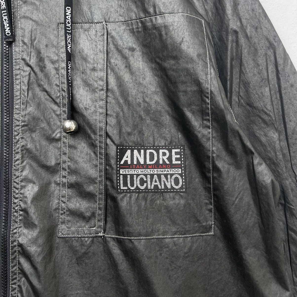 Vintage Vintage 90s Andre Luciano Wet Look Long Jacket | Parka | L Size US L / EU 52-54 / 3 - 3 Thumbnail