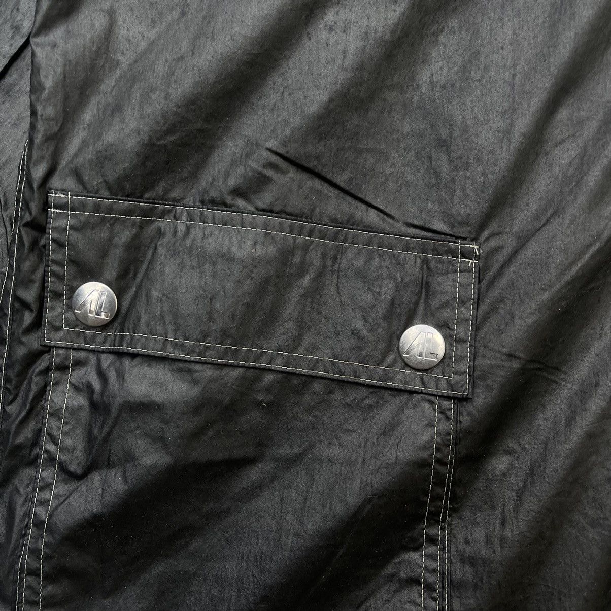 Vintage Vintage 90s Andre Luciano Wet Look Long Jacket | Parka | L Size US L / EU 52-54 / 3 - 6 Thumbnail