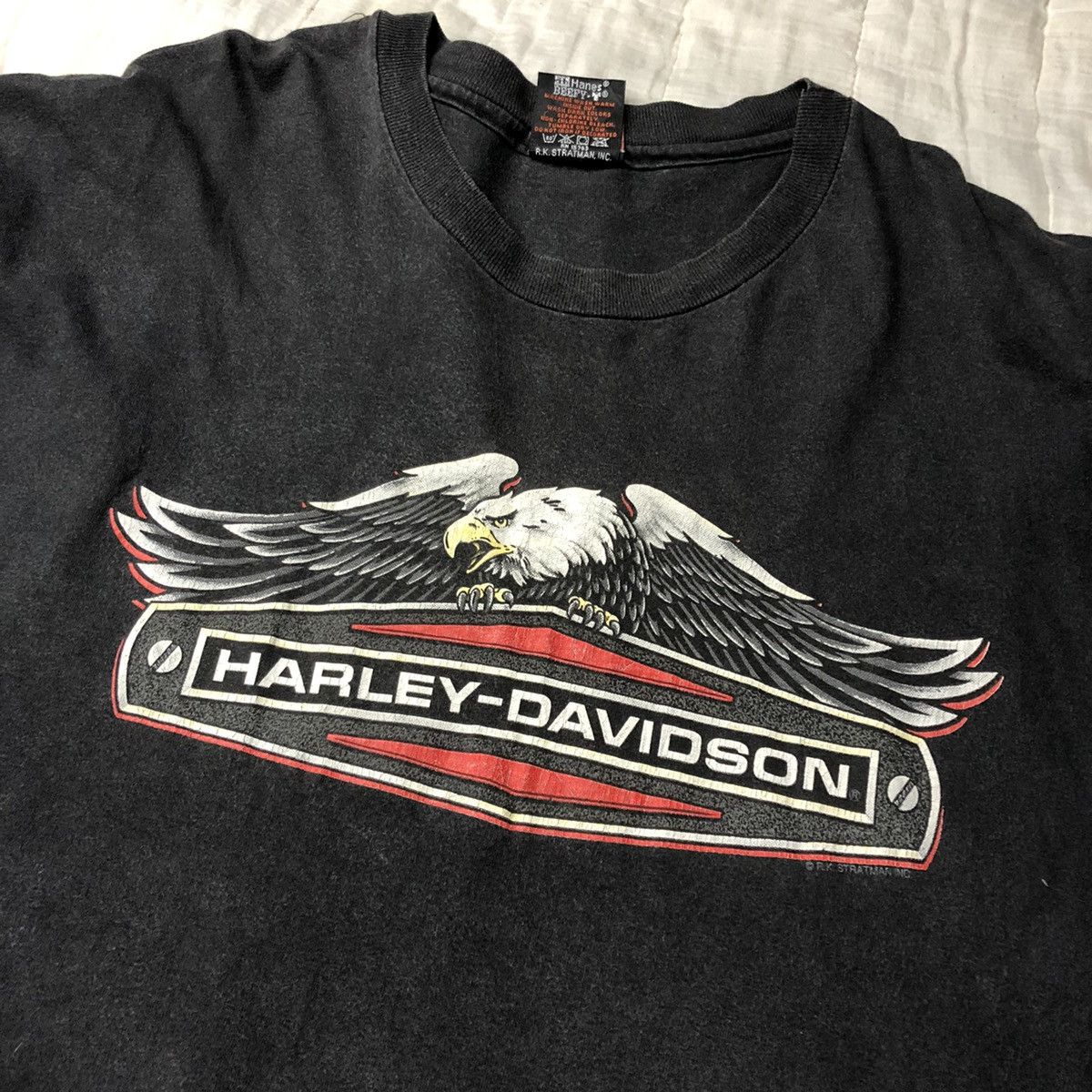 Harley Davidson Vintage 90s Single Stitch Harley Davidson T Shirt Size US XXL / EU 58 / 5 - 1 Thumbnail