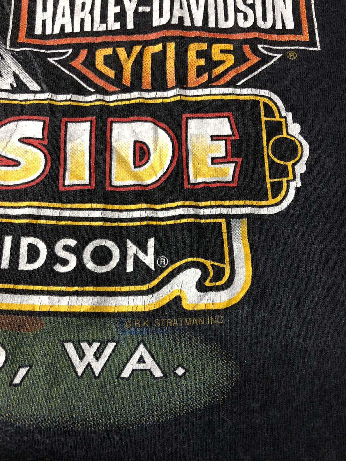 Harley Davidson Vintage 90s Single Stitch Harley Davidson T Shirt Size US XXL / EU 58 / 5 - 5 Thumbnail