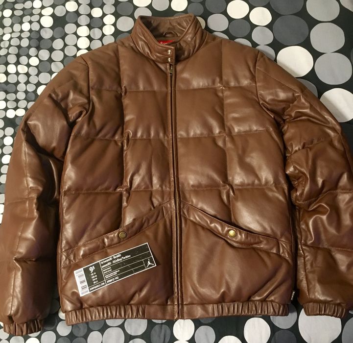 Supreme F/W '11 Leather Down Jacket | Grailed