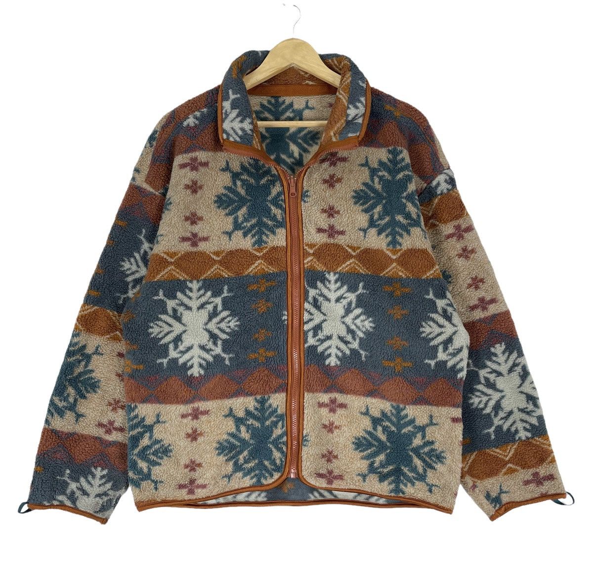 Japanese Brand × Native ❄️ICE SNOW ART FLEECE ZIPPER JACKET Size US M / EU 48-50 / 2 - 1 Thumbnail