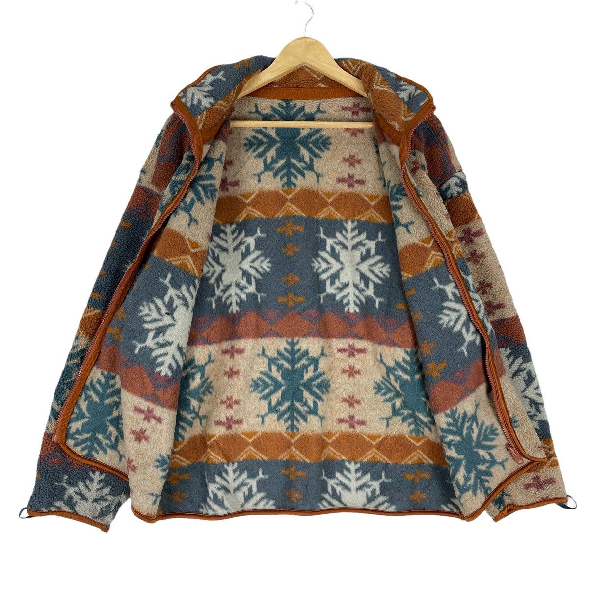Japanese Brand × Native ❄️ICE SNOW ART FLEECE ZIPPER JACKET Size US M / EU 48-50 / 2 - 6 Thumbnail