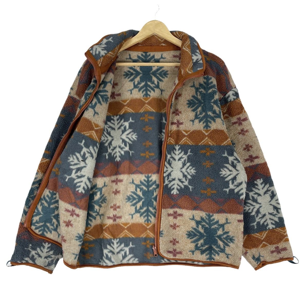 Japanese Brand × Native ❄️ICE SNOW ART FLEECE ZIPPER JACKET Size US M / EU 48-50 / 2 - 5 Thumbnail