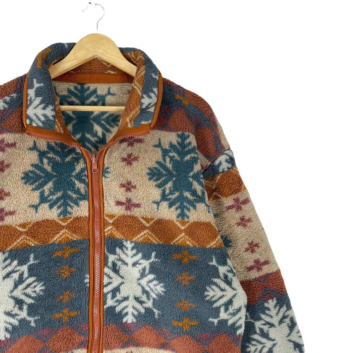 Japanese Brand × Native ❄️ICE SNOW ART FLEECE ZIPPER JACKET Size US M / EU 48-50 / 2 - 2 Thumbnail