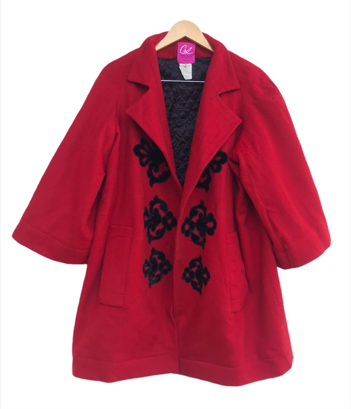 Christian Lacroix Christian Lacroix Buttonless Oversized Wool Heavy Coat Women Size ONE SIZE - 1 Thumbnail
