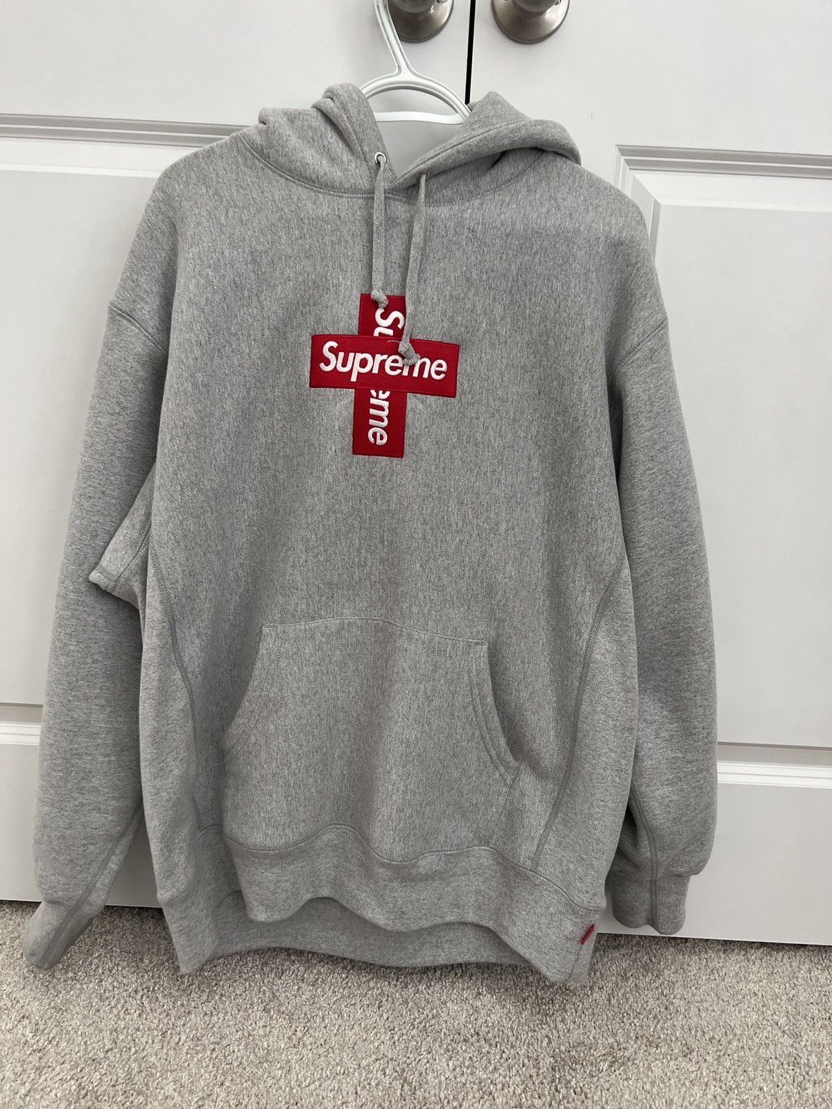 Supreme Box Logo Pullover Hoodie Heather Grey Men's - FW14 - US