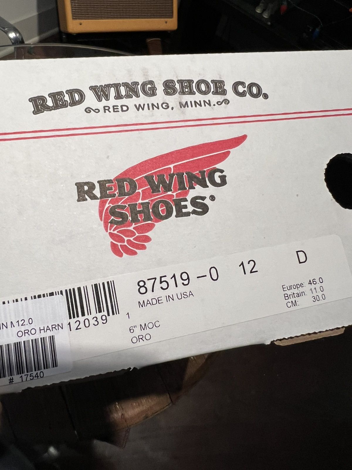 Red Wing 87519 Limited Edition Classic Moc Toe Size US 12 / EU 45 - 5 Thumbnail