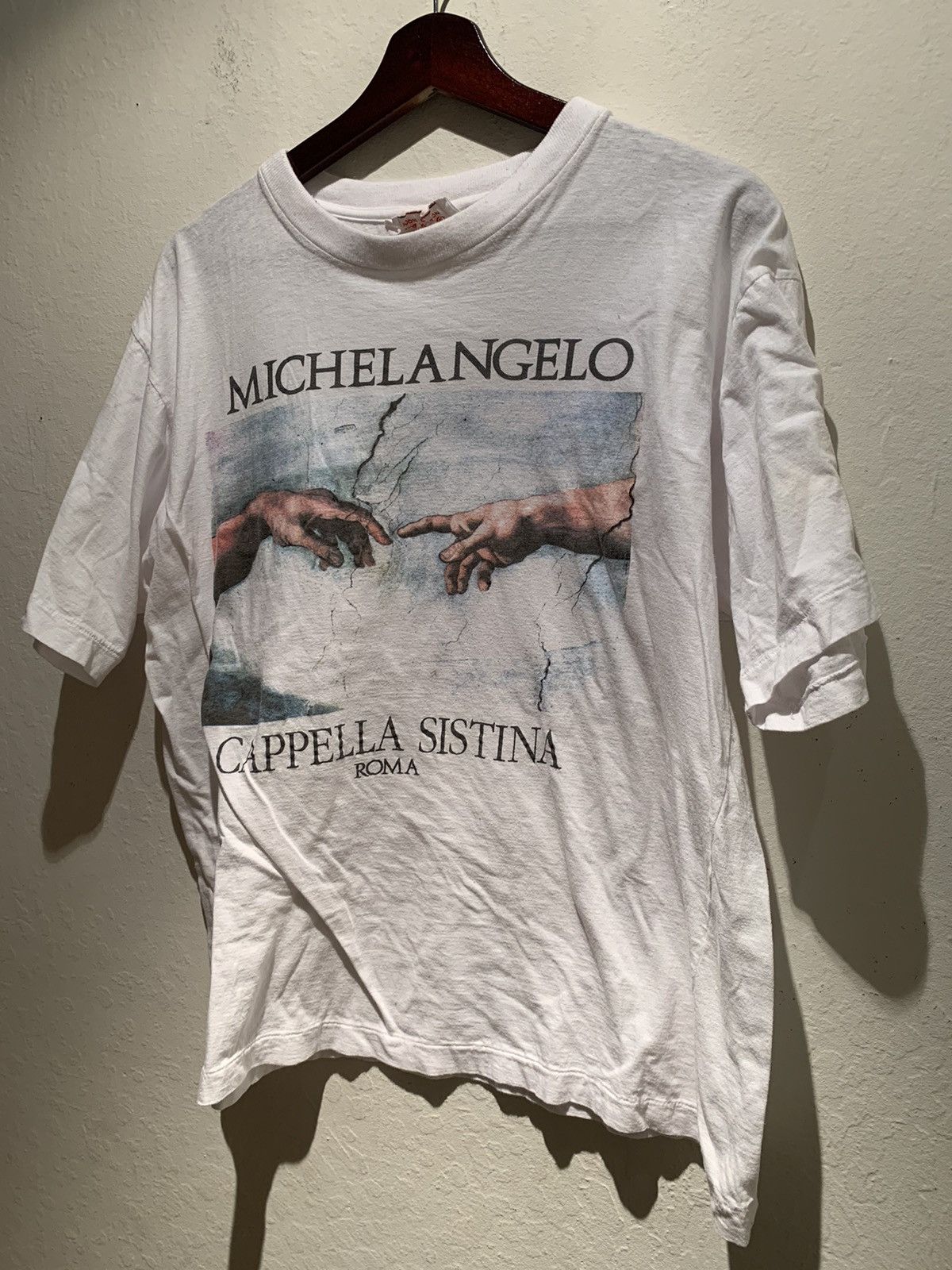 Designer × Vintage *RARE* Vintage Michelangelo Sistine Chapel Rome Italy Shirt Size US M / EU 48-50 / 2 - 1 Thumbnail
