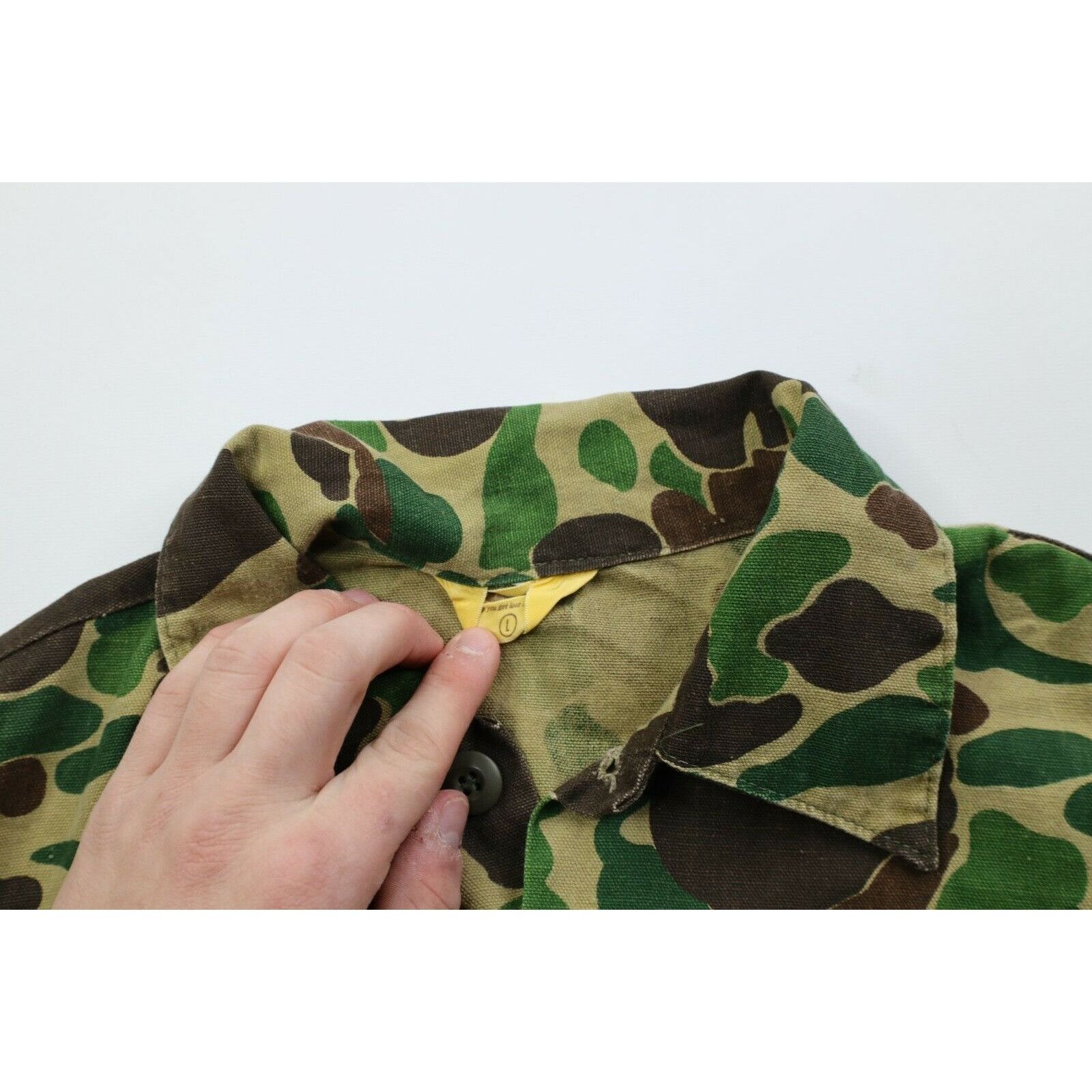 Vintage Vintage 70s 2 Piece Frog Camouflage Hunting Suit Jacket Size US L / EU 52-54 / 3 - 5 Thumbnail