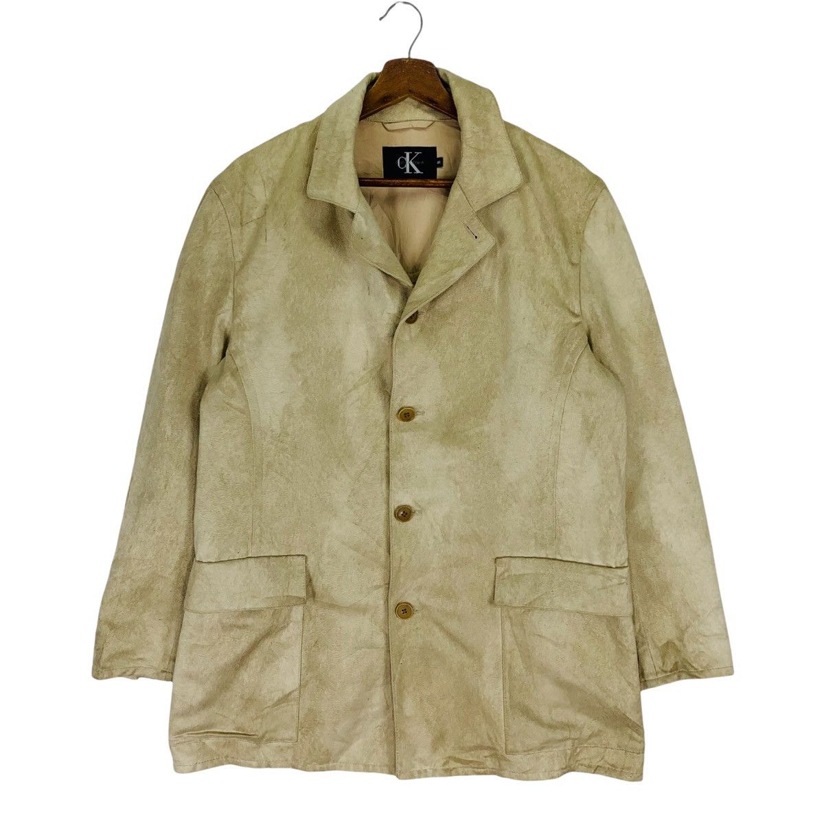 Calvin Klein Calvin Klein Suede Trench long Coat Jacket Size US M / EU 48-50 / 2 - 1 Thumbnail