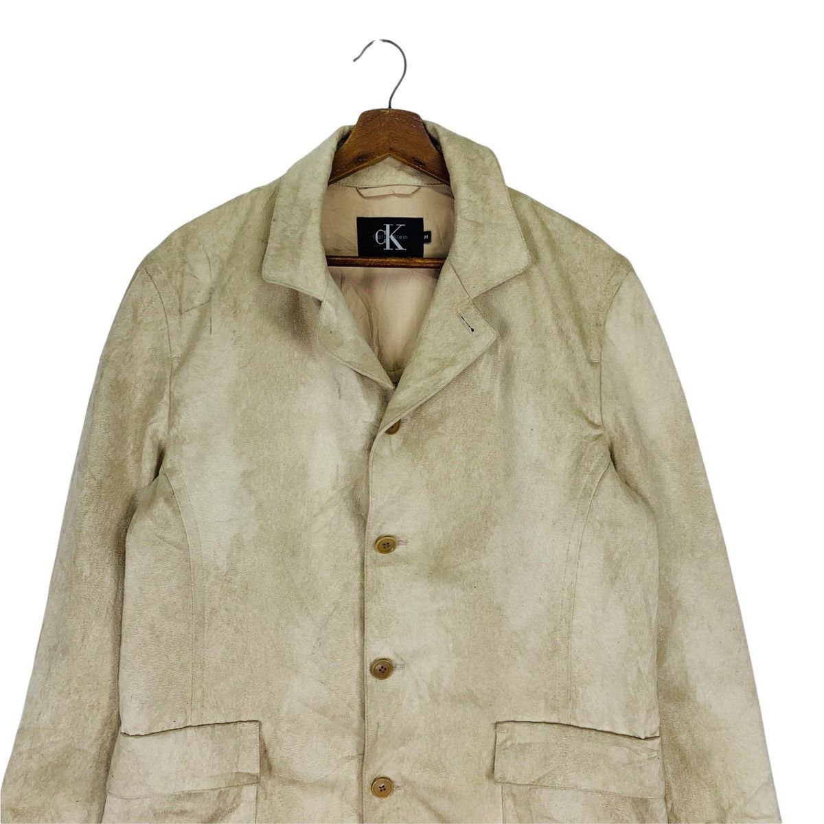 Calvin Klein Calvin Klein Suede Trench long Coat Jacket Size US M / EU 48-50 / 2 - 2 Thumbnail