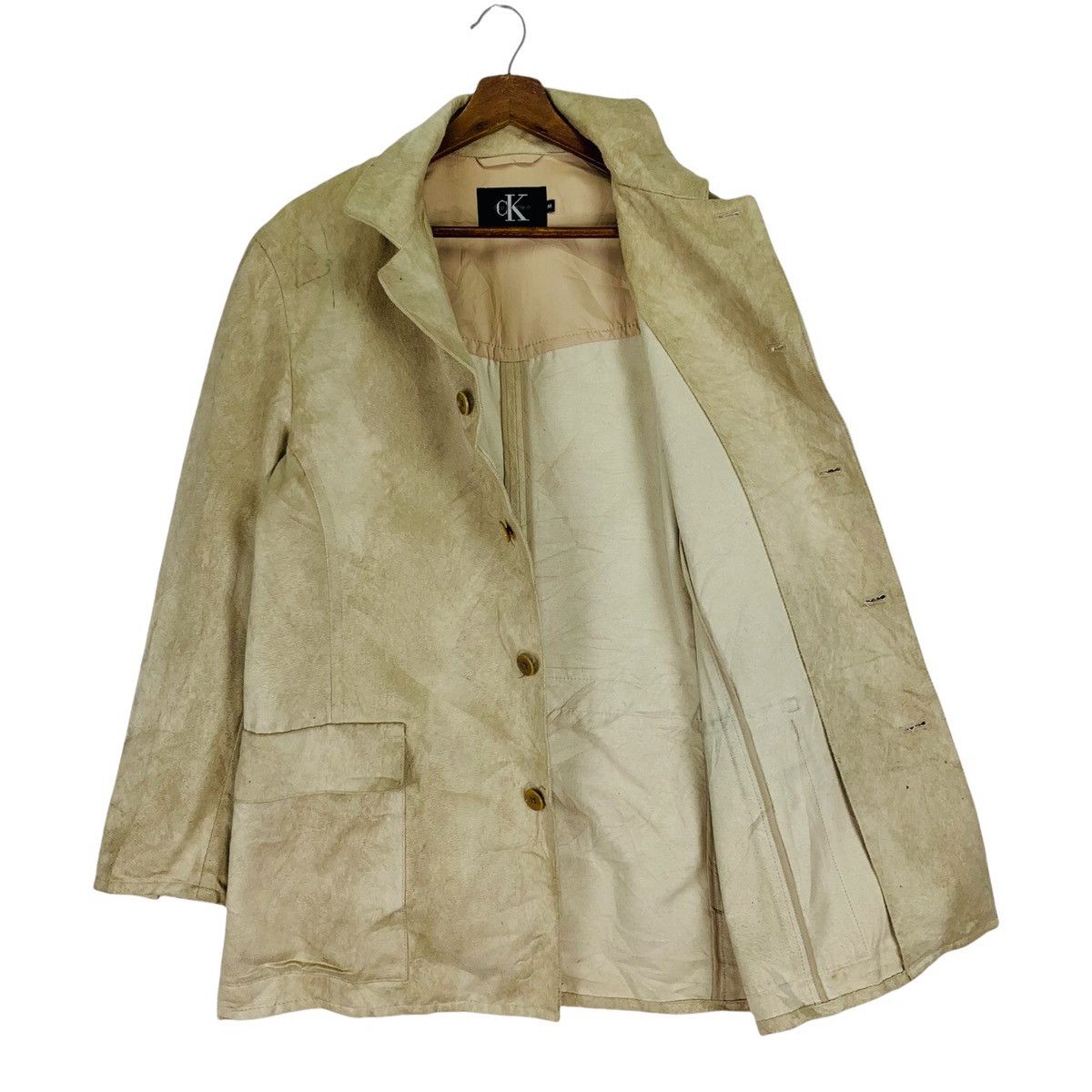 Calvin Klein Calvin Klein Suede Trench long Coat Jacket Size US M / EU 48-50 / 2 - 5 Thumbnail