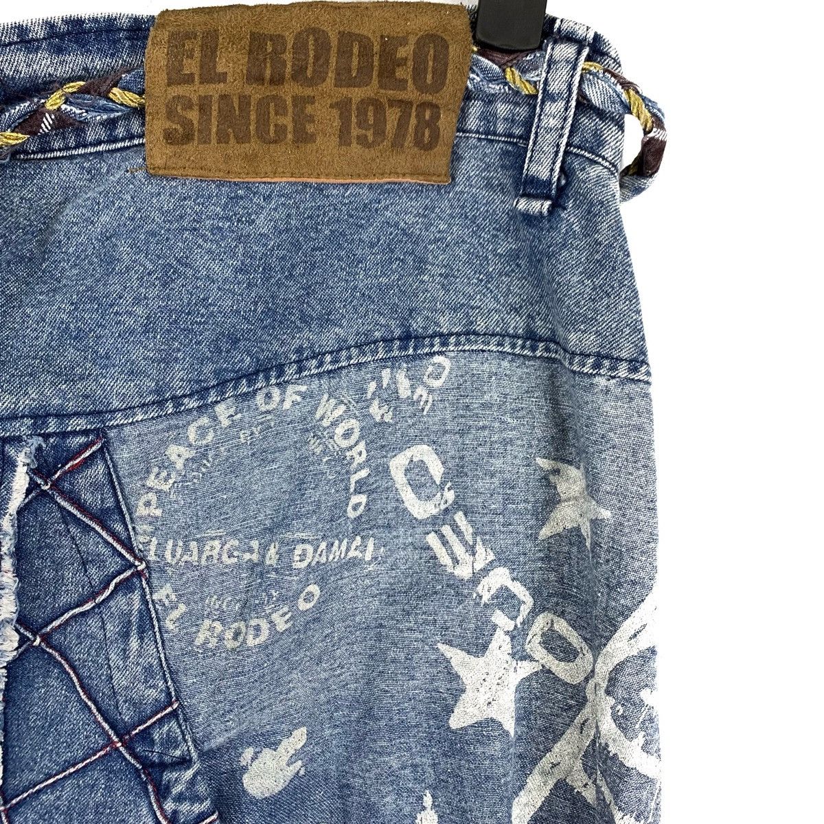 Japanese Brand El Rodeo Patch Work Denim Pant Rare Design Size US 37 - 5 Thumbnail
