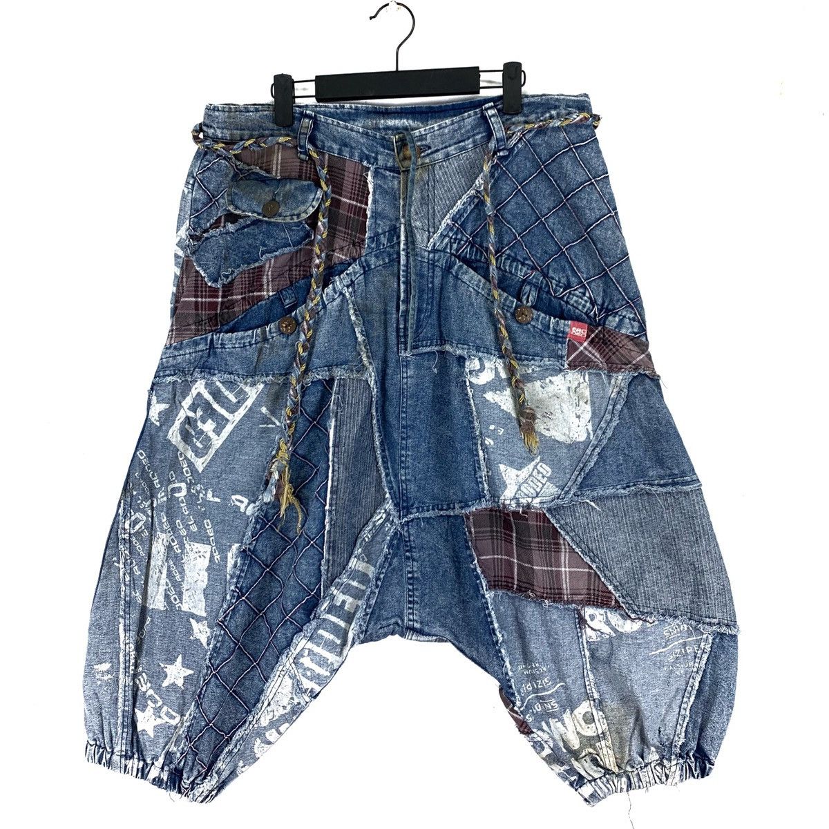 Japanese Brand El Rodeo Patch Work Denim Pant Rare Design Size US 37 - 1 Thumbnail
