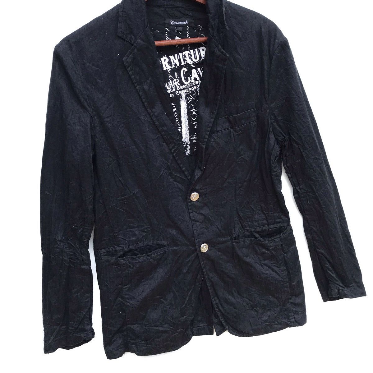Japanese Brand Vintage Fournitures Pour Caves Blazer Coat Size US L / EU 52-54 / 3 - 3 Thumbnail