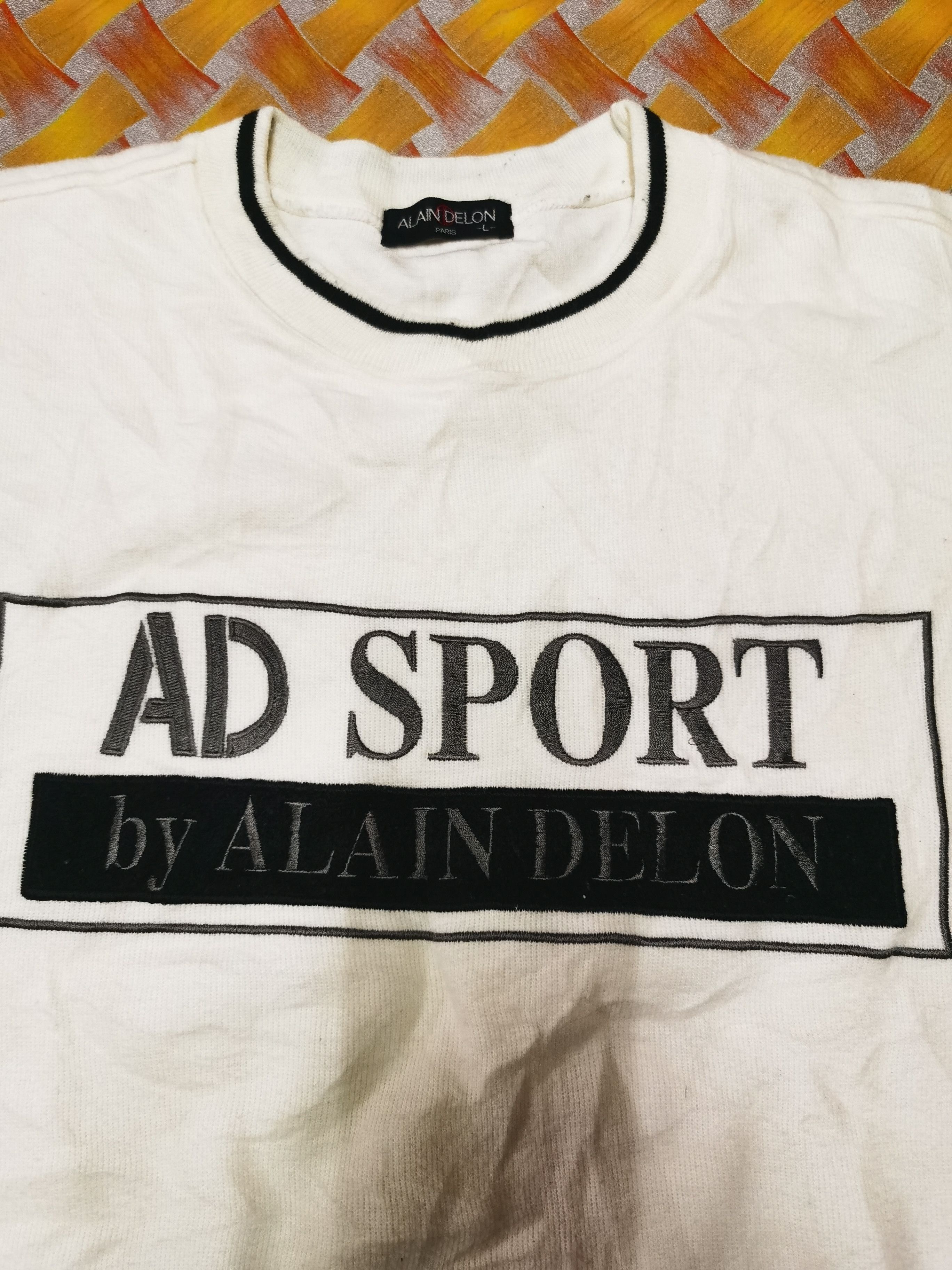 Designer × Vintage Vintage Alain Delon Embroidered Sweatshirt Size US L / EU 52-54 / 3 - 2 Thumbnail