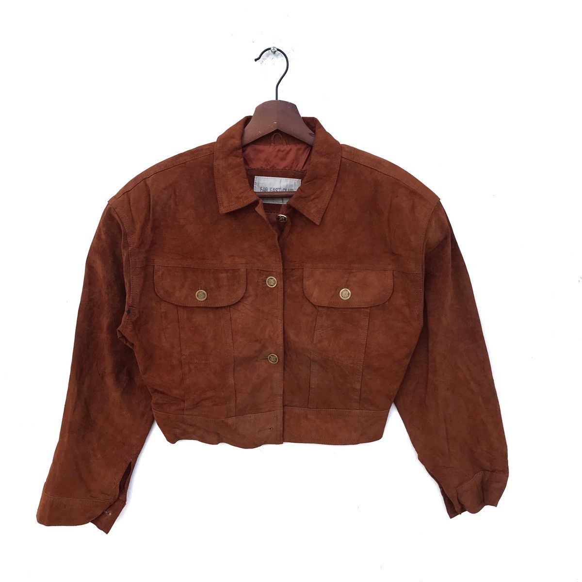 Japanese Brand Far East Club Crop Top Pig Leather Jacket Size M / US 6-8 / IT 42-44 - 1 Thumbnail