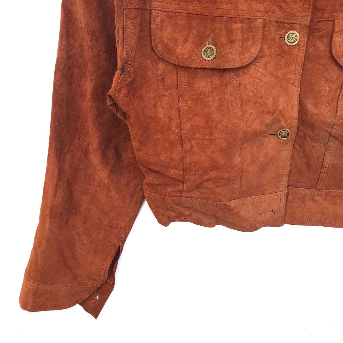 Japanese Brand Far East Club Crop Top Pig Leather Jacket Size M / US 6-8 / IT 42-44 - 4 Thumbnail