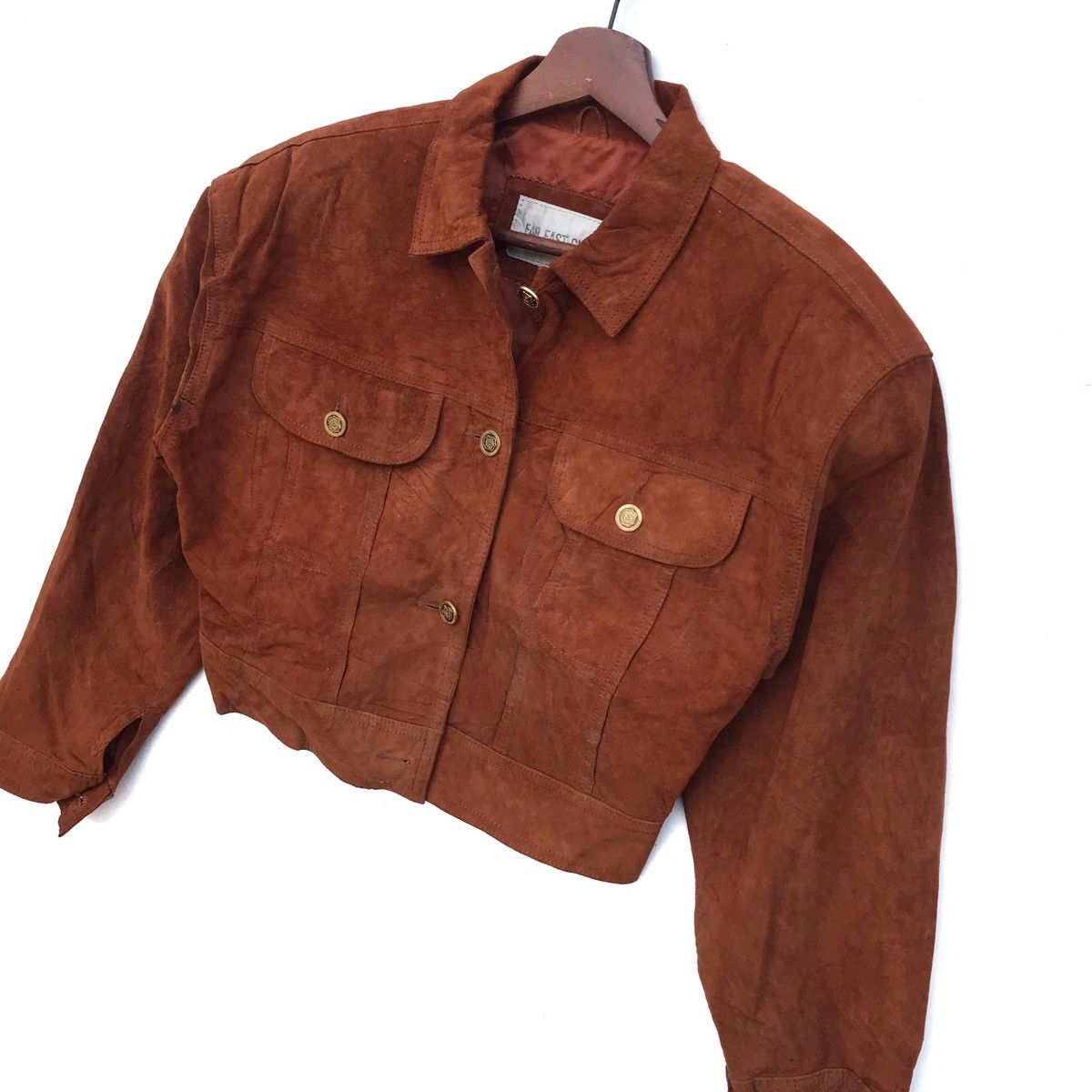 Japanese Brand Far East Club Crop Top Pig Leather Jacket Size M / US 6-8 / IT 42-44 - 3 Thumbnail